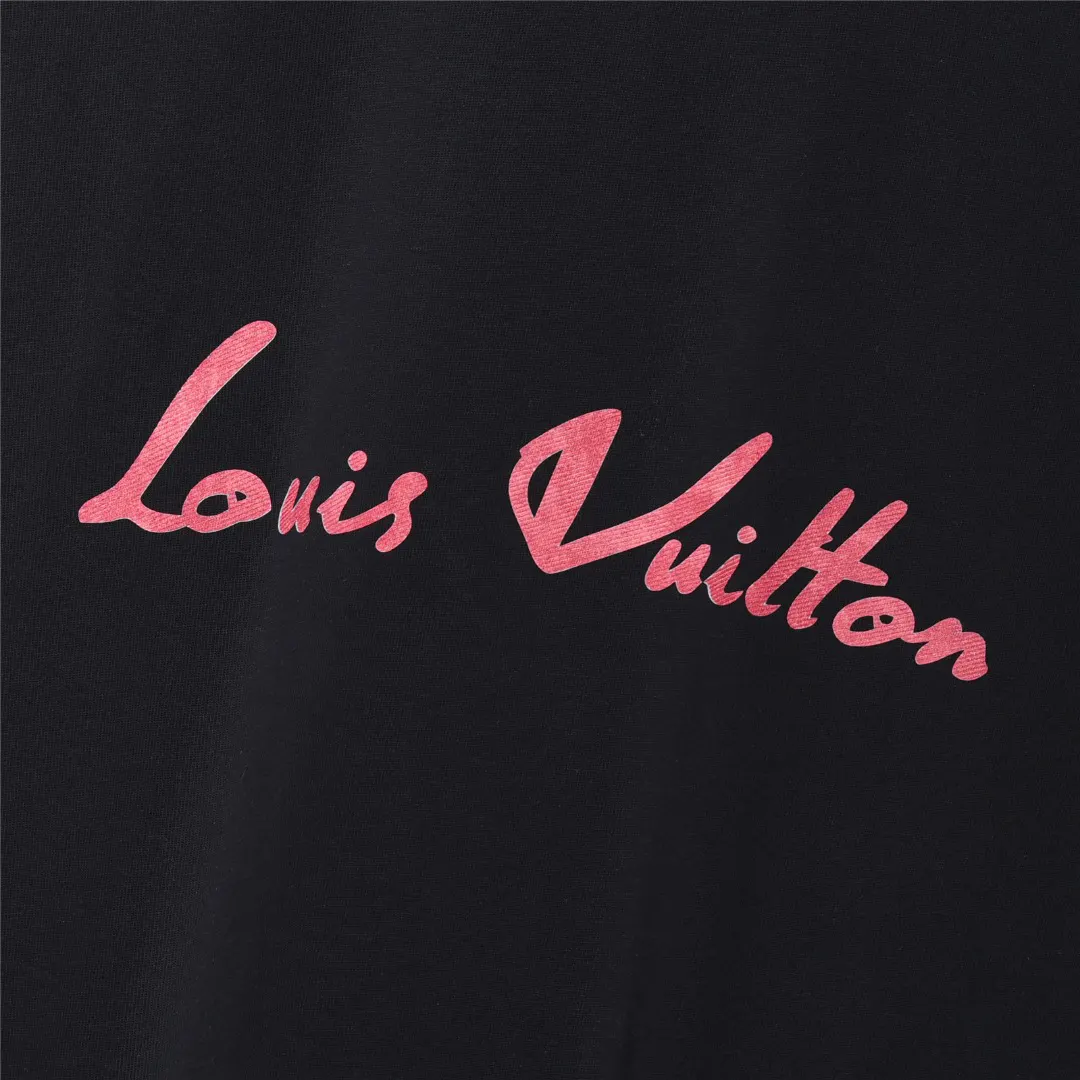 Louis Vuitton 粉色 字母 水洗 短袖T恤