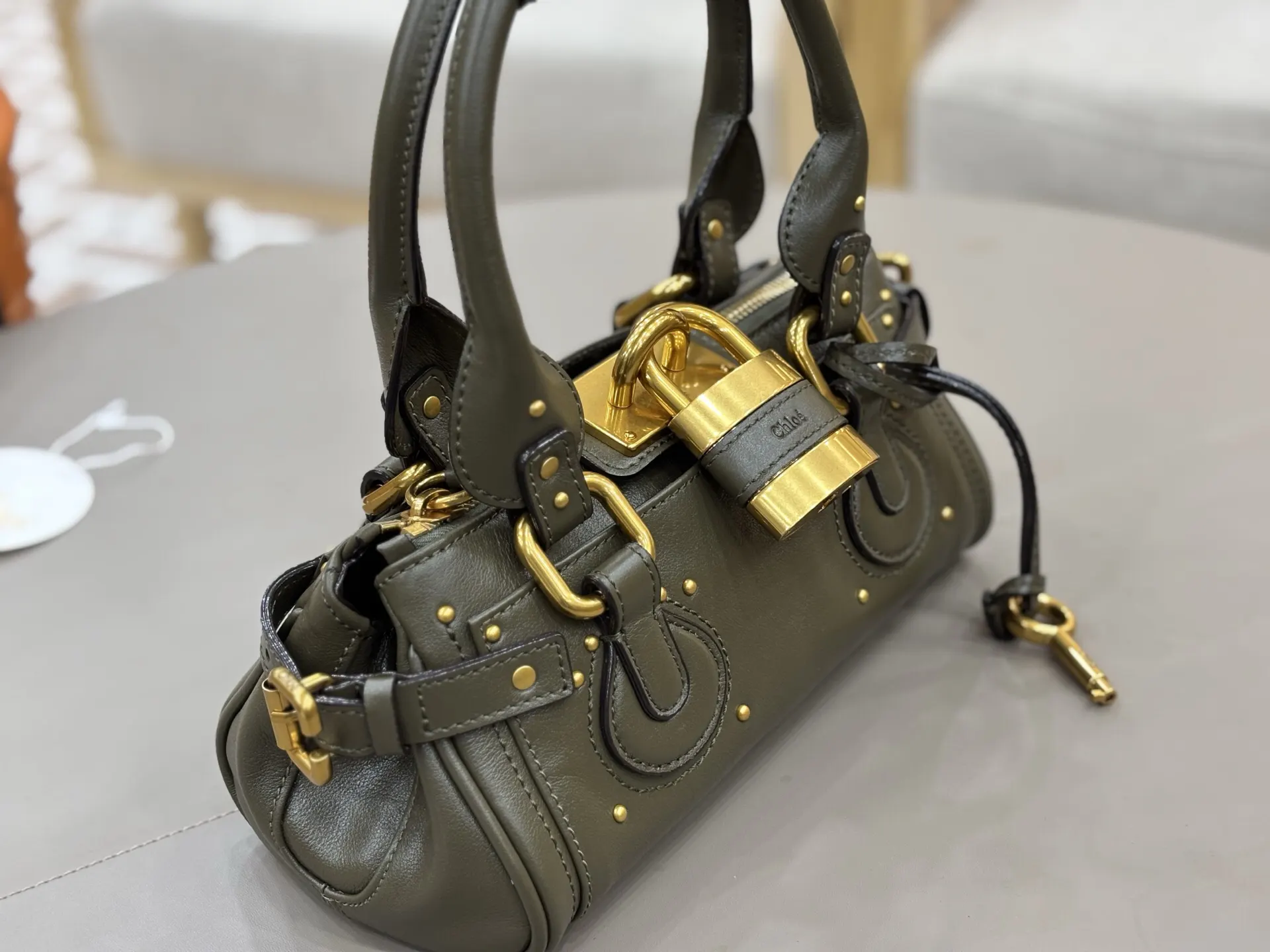 綠色 Chloe Paddington帕丁顿 军綠色 時尚 斜背包 輕便斜挎款