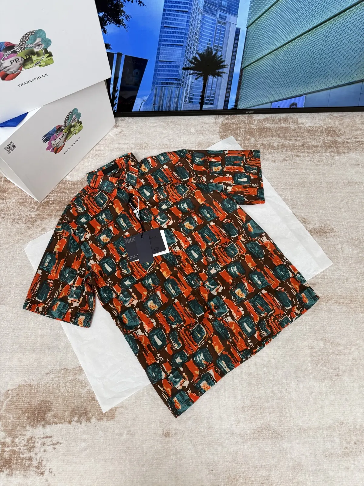 Prada 棉質 印花 襯衫
