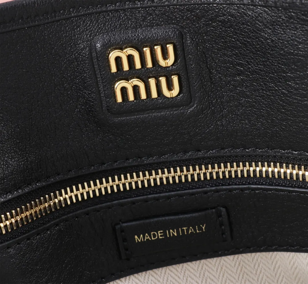 Miu 黑色 金色 羊皮 托特包 大容量托特款