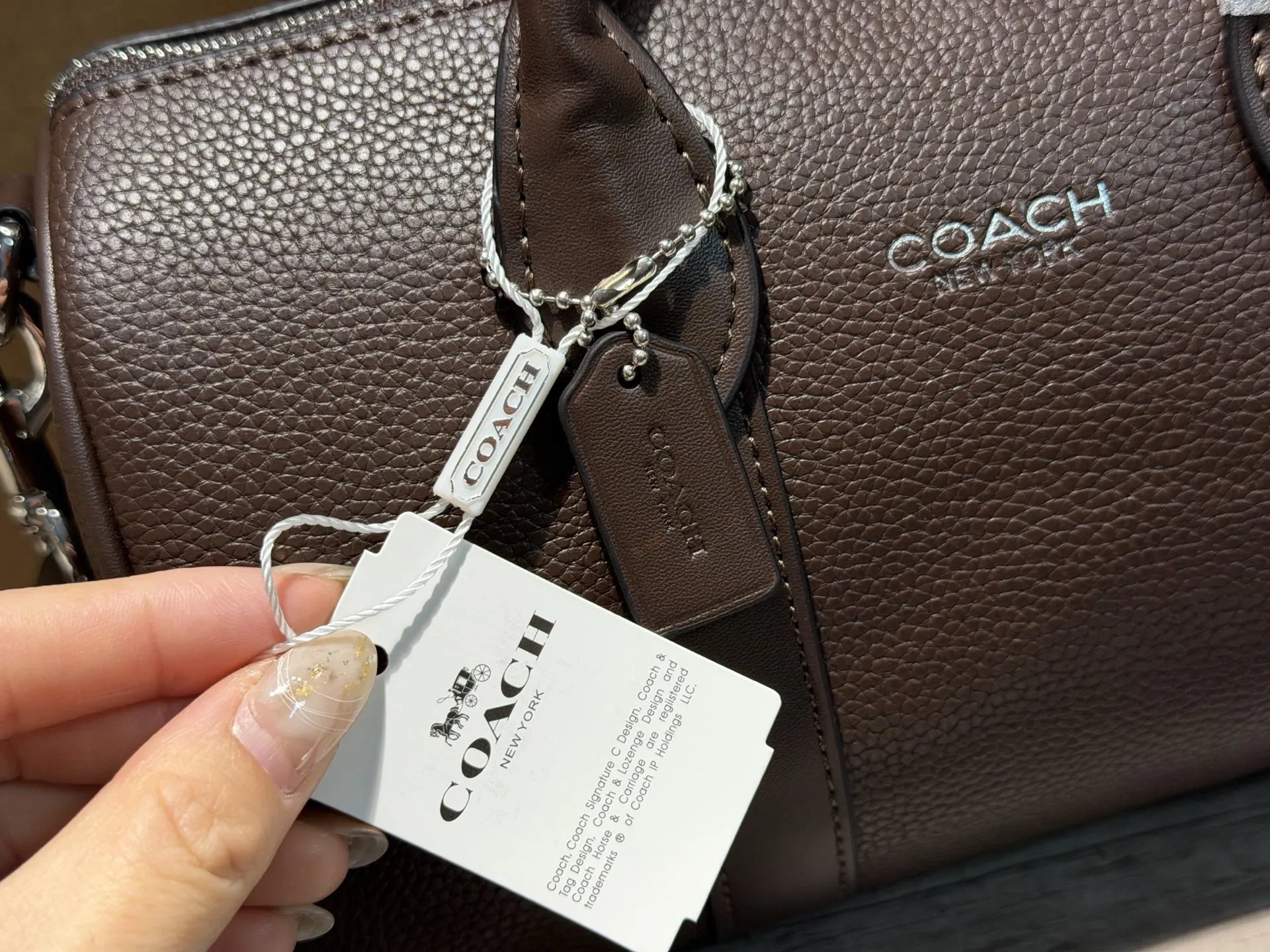 Coach 老花 黄色 小牛皮 旅行包 大容量旅行款