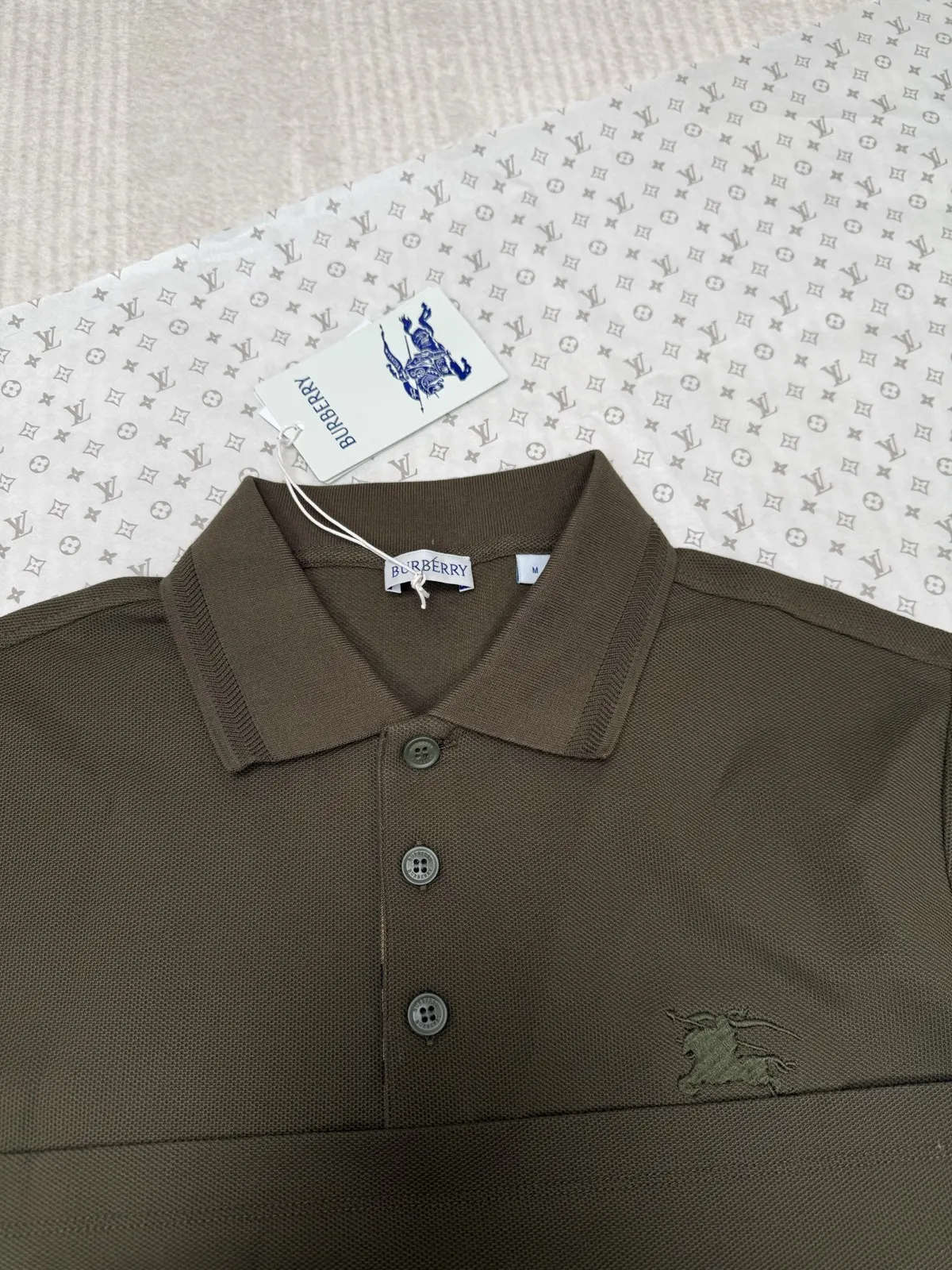 Burberry 绿色 刺绣 格纹 针织衫 质感针织款