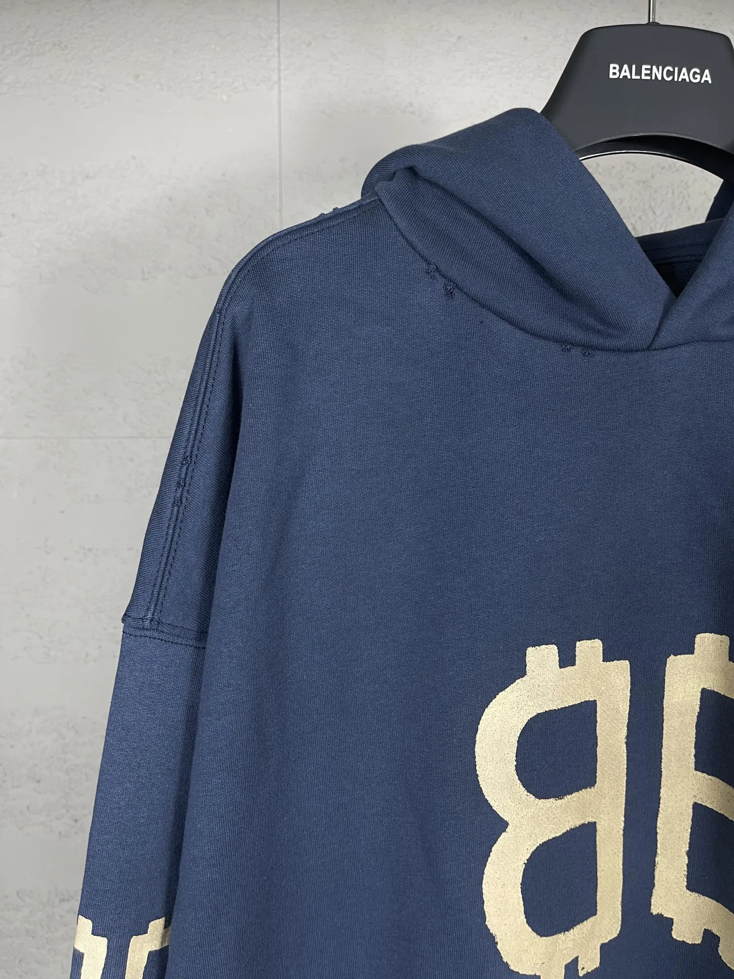 Balenciaga Logo 卫衣 深蓝色