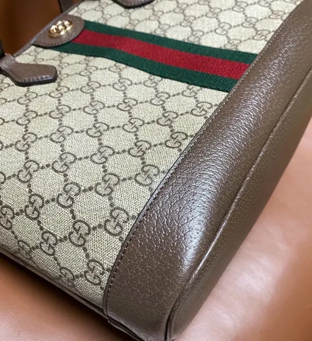 Gucci 棕色 米色 托特包 ▫ 尺 大容量托特款