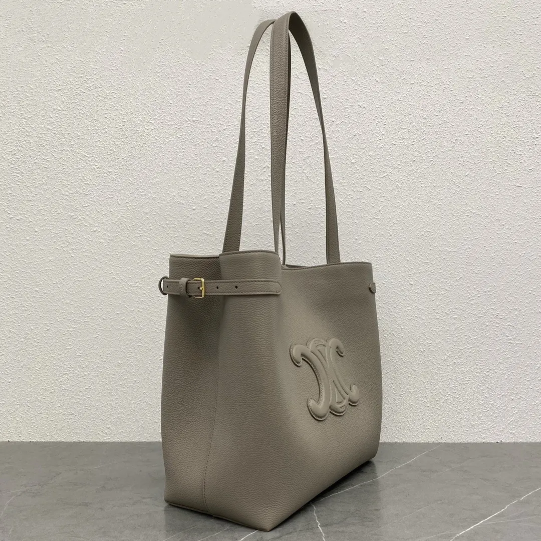 Celine 牛皮 CABAS ANAIS 粒面牛皮革手 托特包 大容量托特款