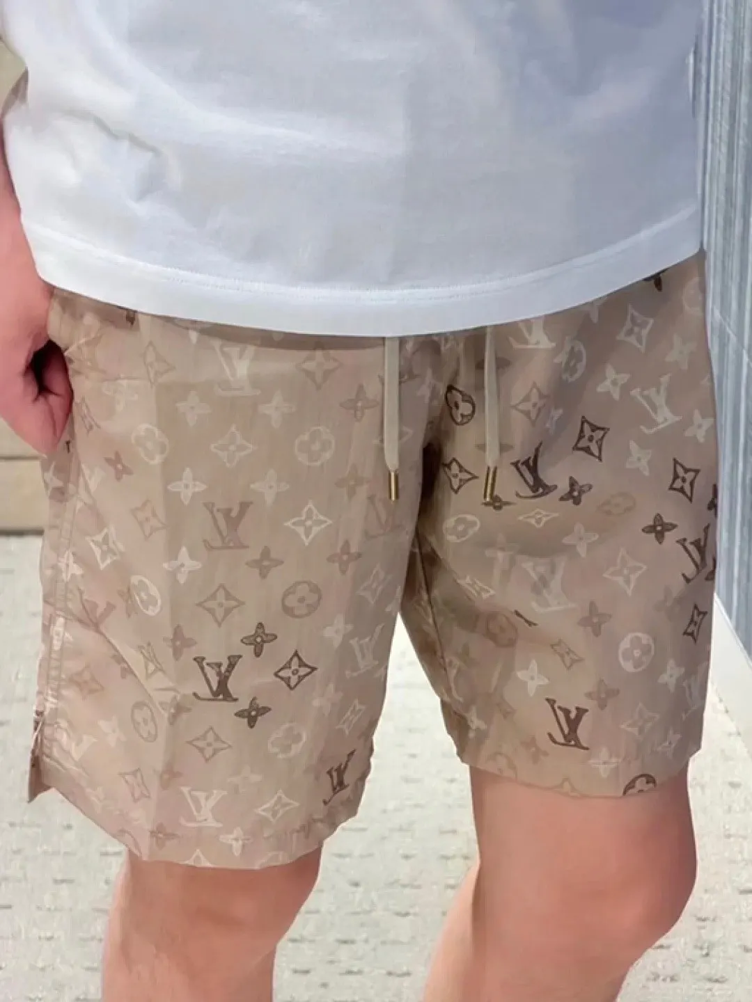 LV gold khaki color scheme pants Image 9 LV gold khaki color scheme pants Image 9