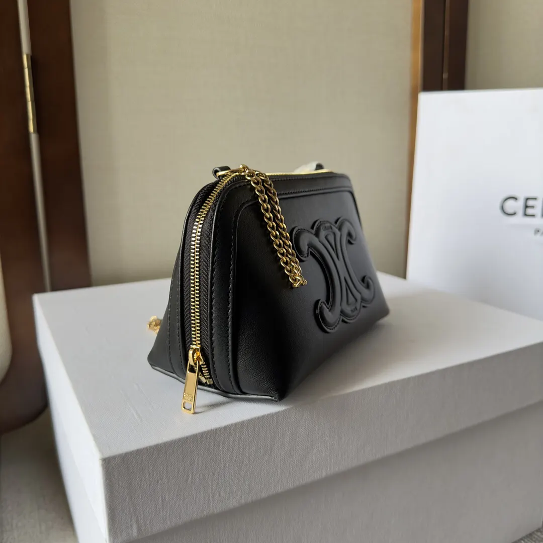 Triomphe 金色 小牛皮 链条包 精致链条款