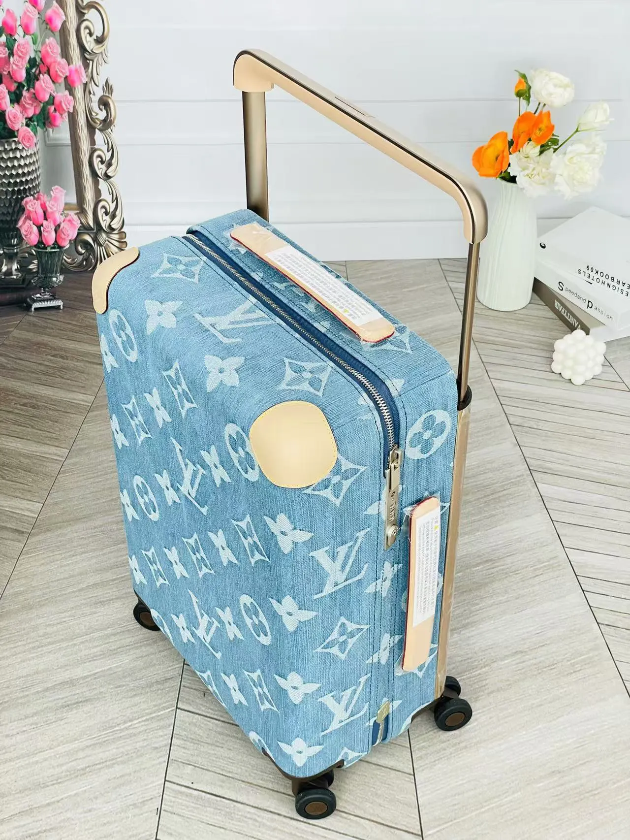LV 老花 帆布 行李箱 旅行拉杆款 輕便出行款