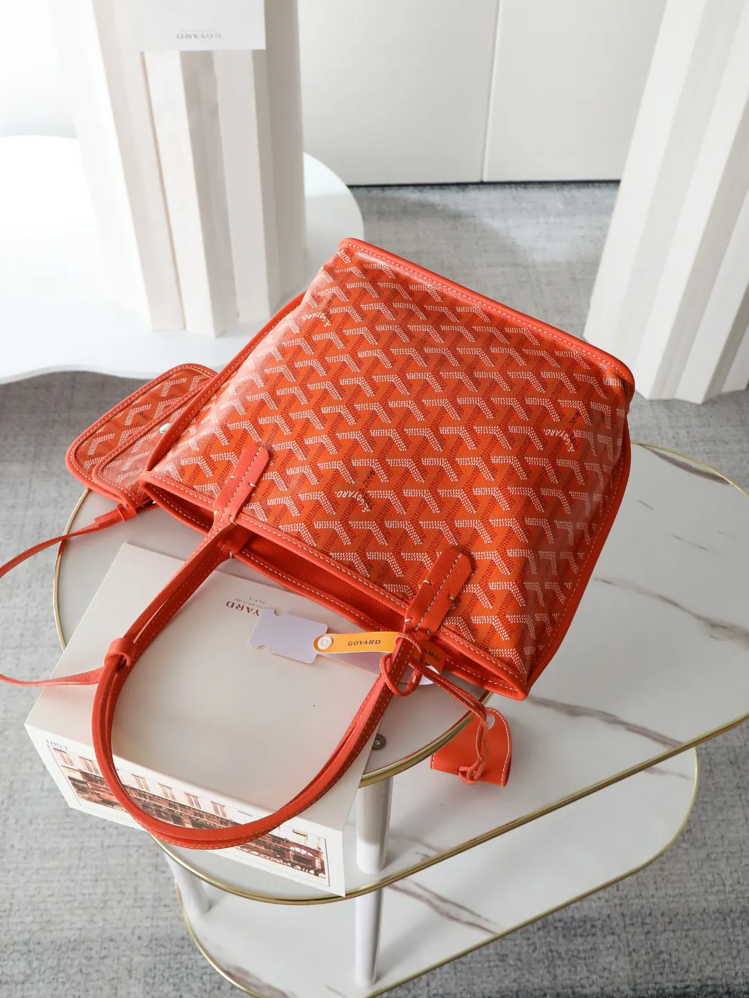 Goyard 灰色 小牛皮 手提包 通勤手提款