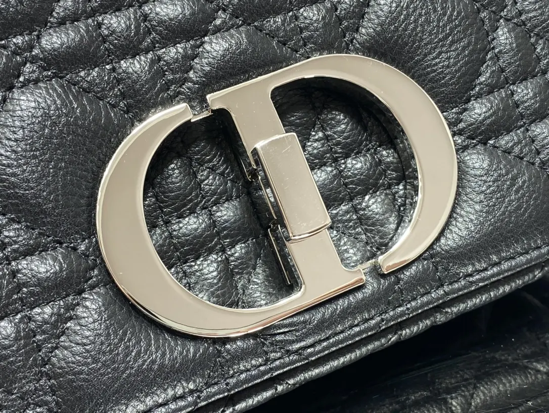 Dior Caro 黑色小牛皮鏈條包 手提斜挎