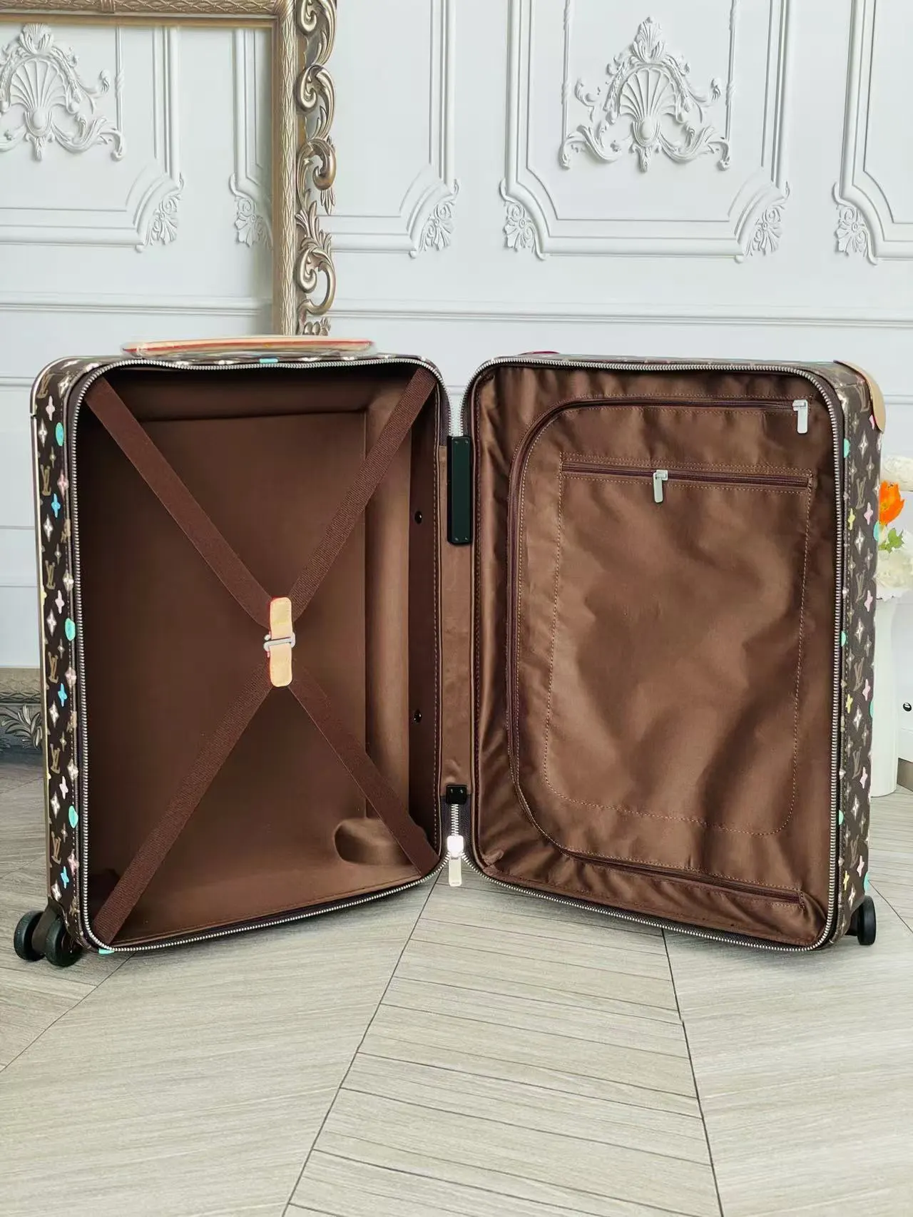 LV 老花 帆布 行李箱 旅行拉杆款 輕便出行款