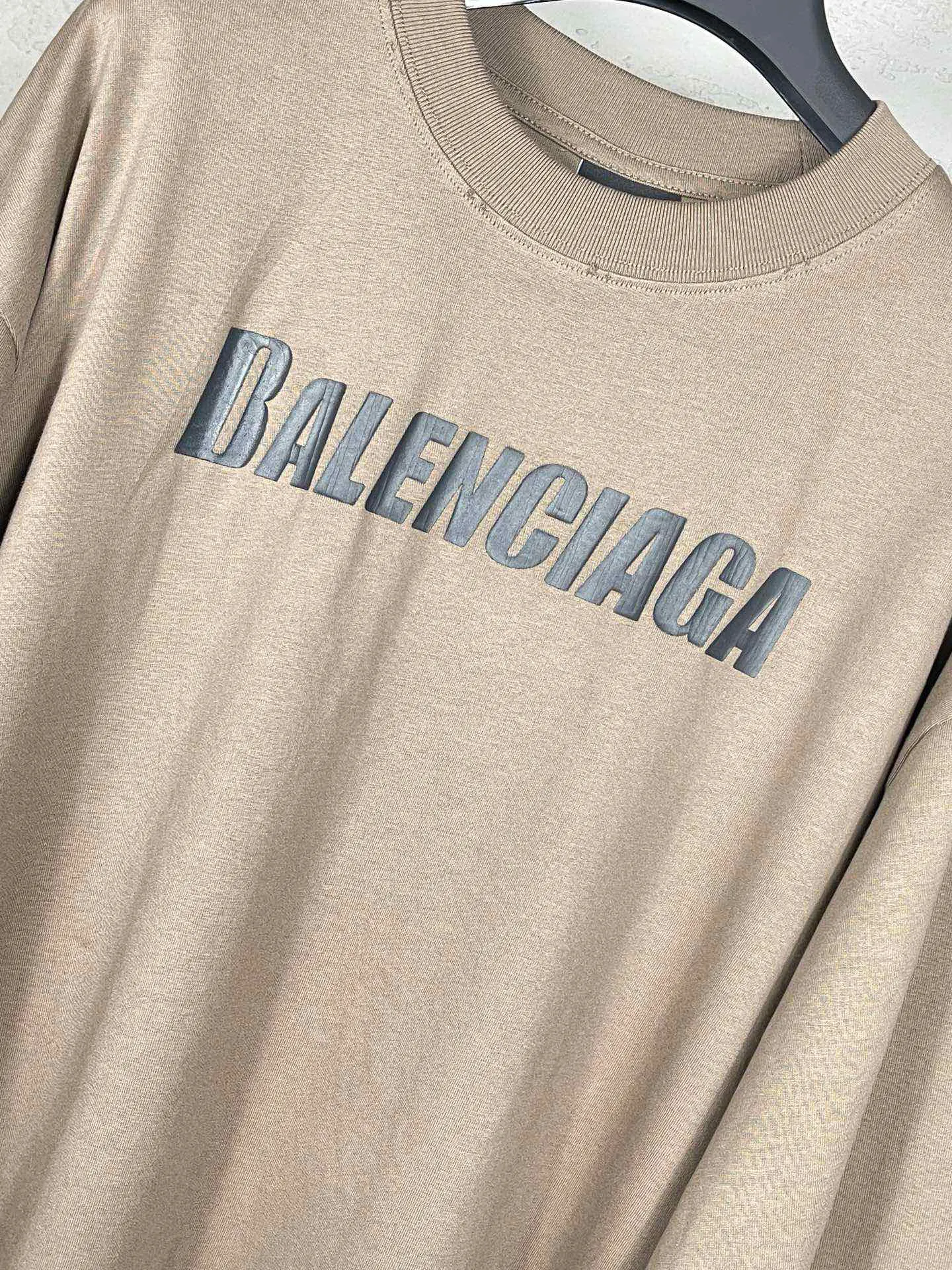 Balenciaga Black Cotton Logo Short Sleeve T-Shirt Loose