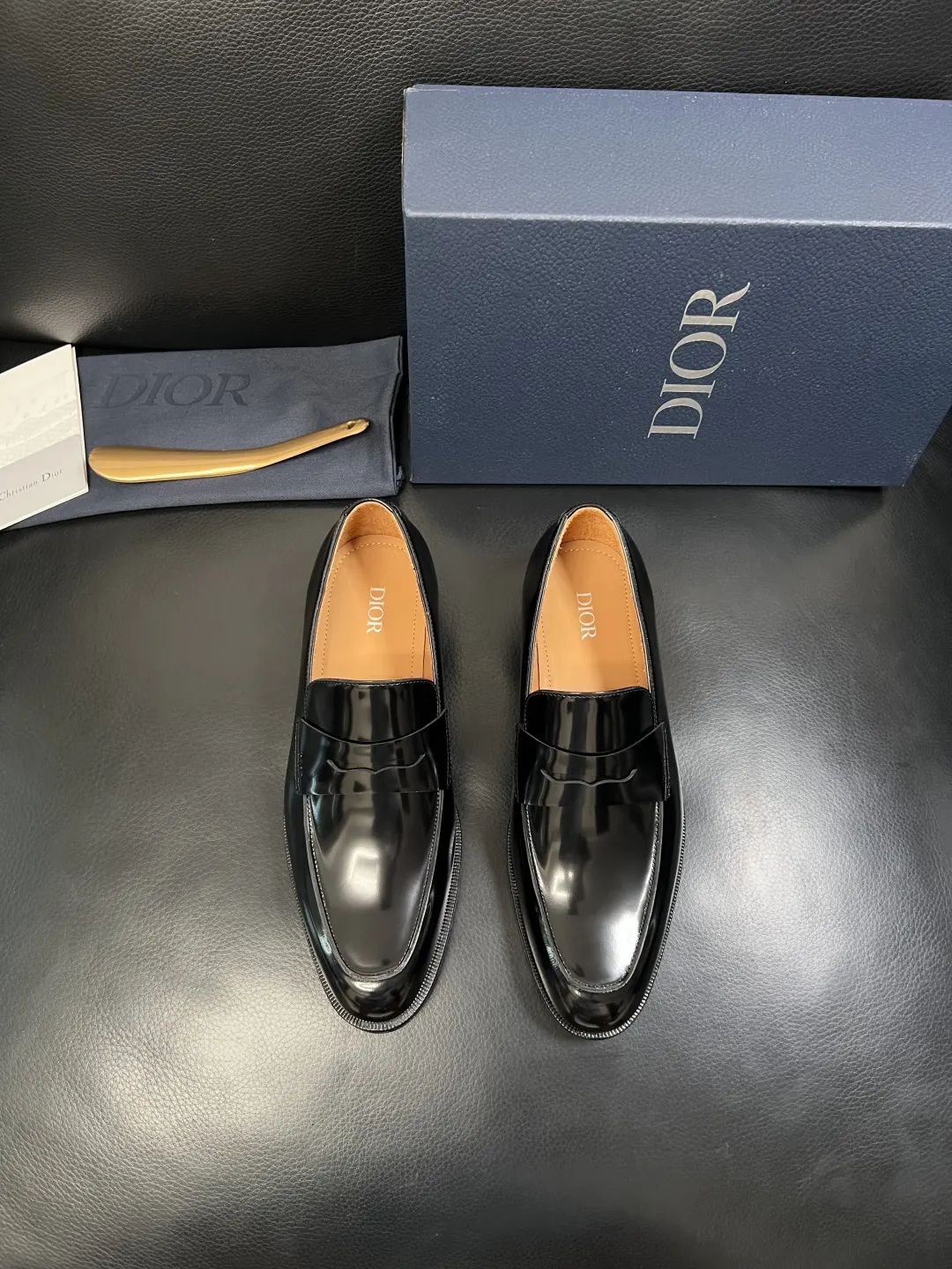 Dior Lady Dior 金色羊皮手提斜挎包 迷你款