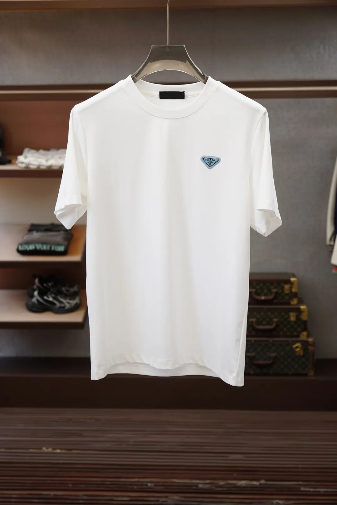 PRADA 印花 Logo 短袖T恤 休闲百搭款