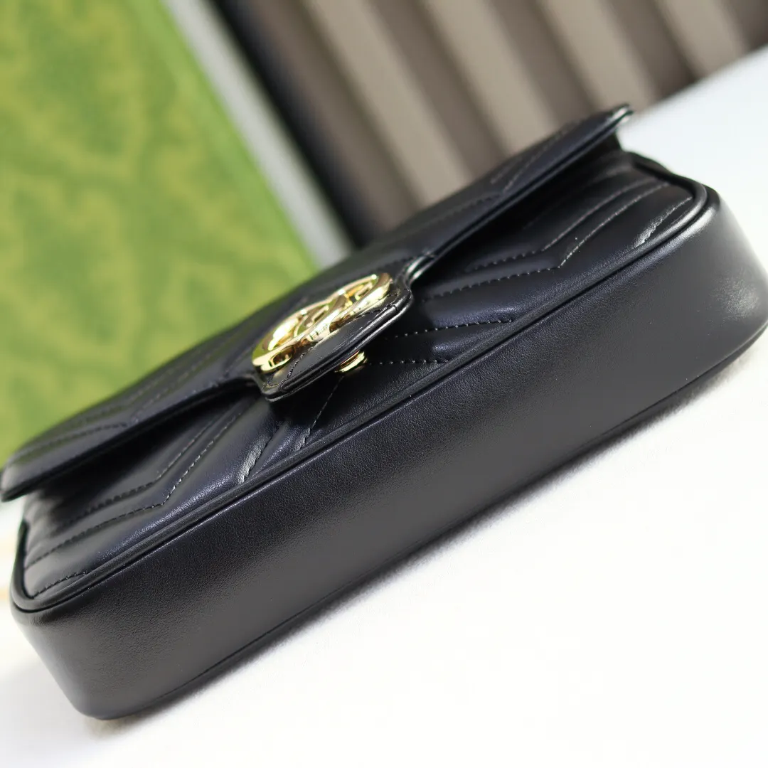 Gucci Marmont 牛皮 链条包 精致链条款