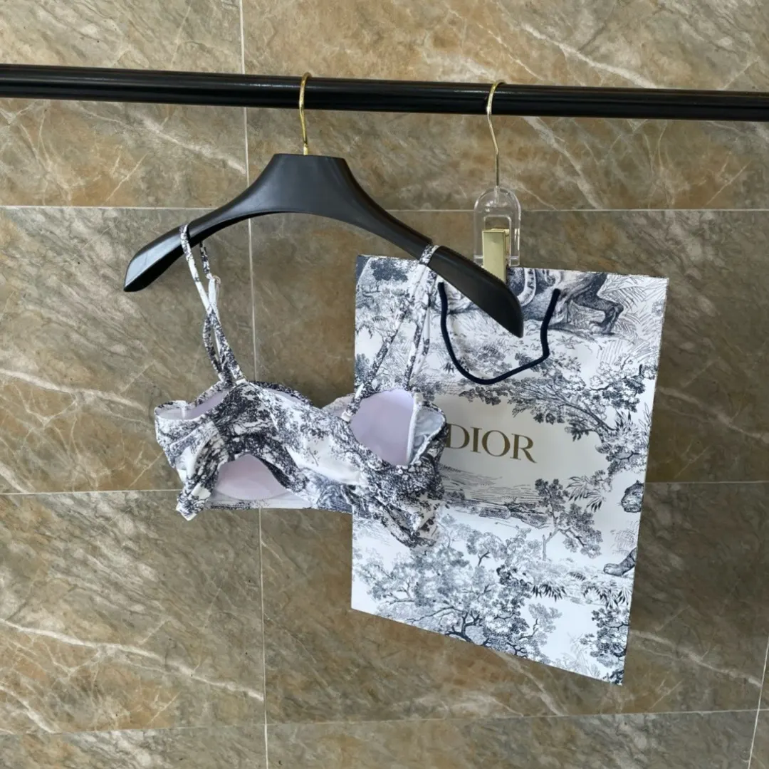 Dior 灰色 印花 泳装