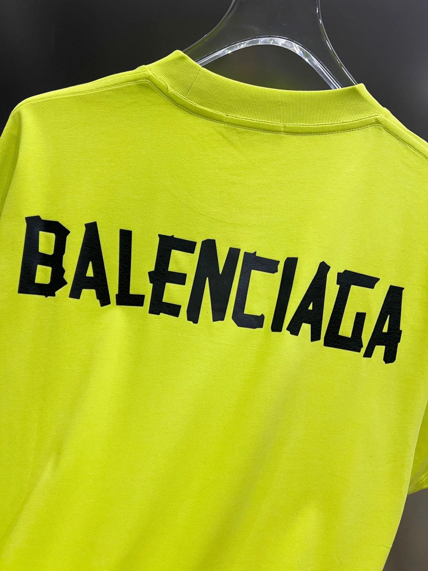 Balenciaga 黑色 纯棉 Logo 短袖T恤 宽松休闲