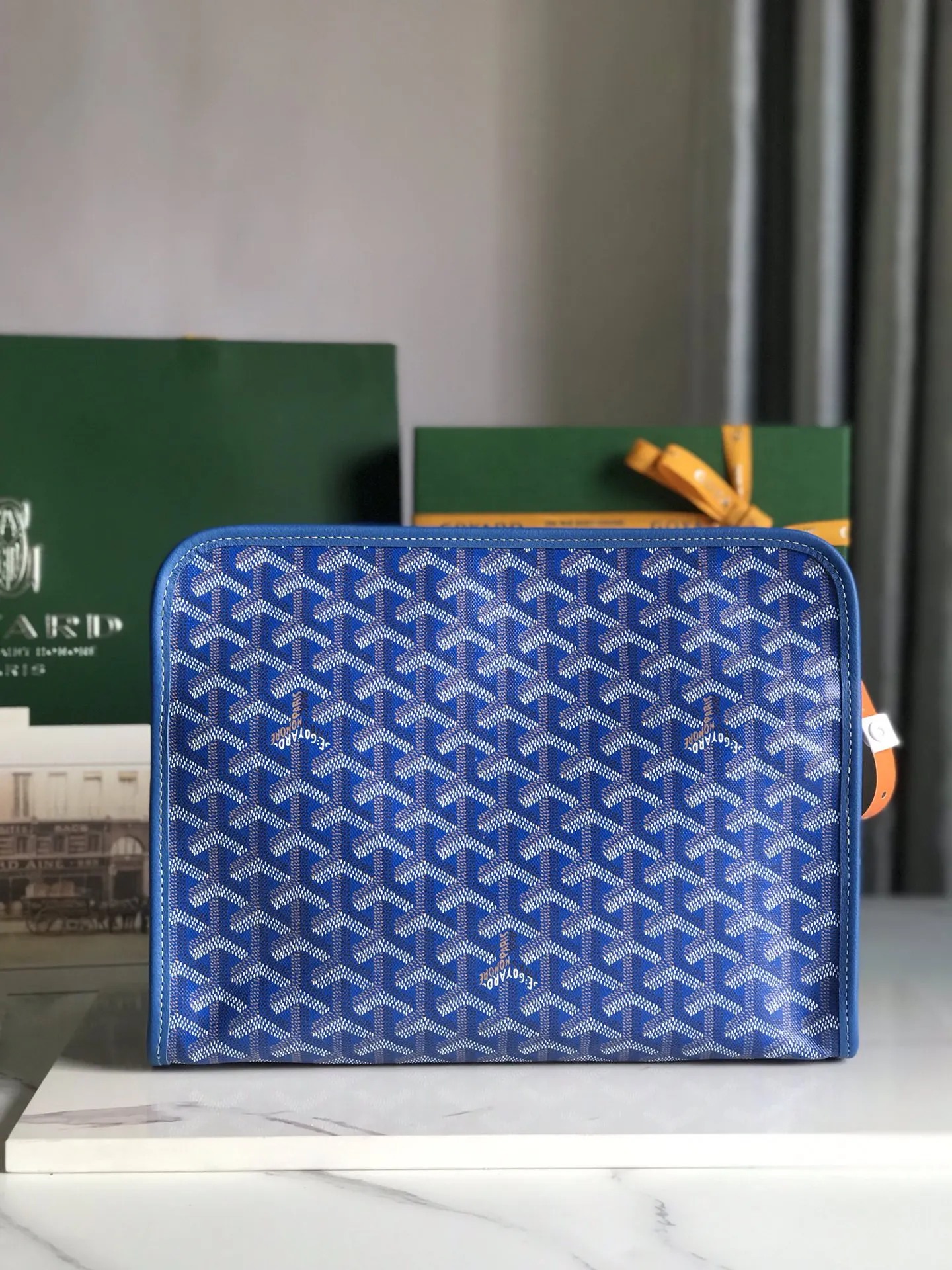 Goyard Yellow Clutch Bag Leather
