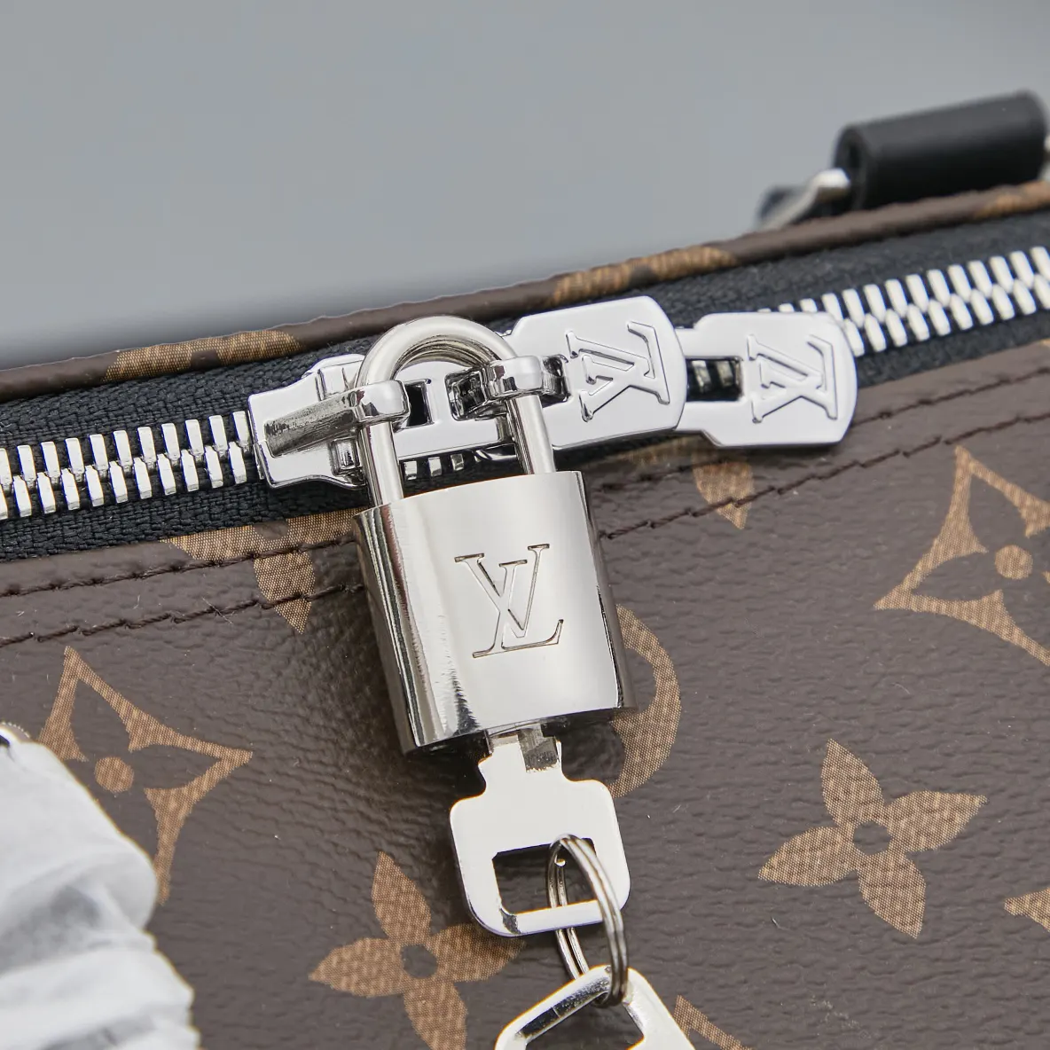 Black Monogram Chain Bag Canvas