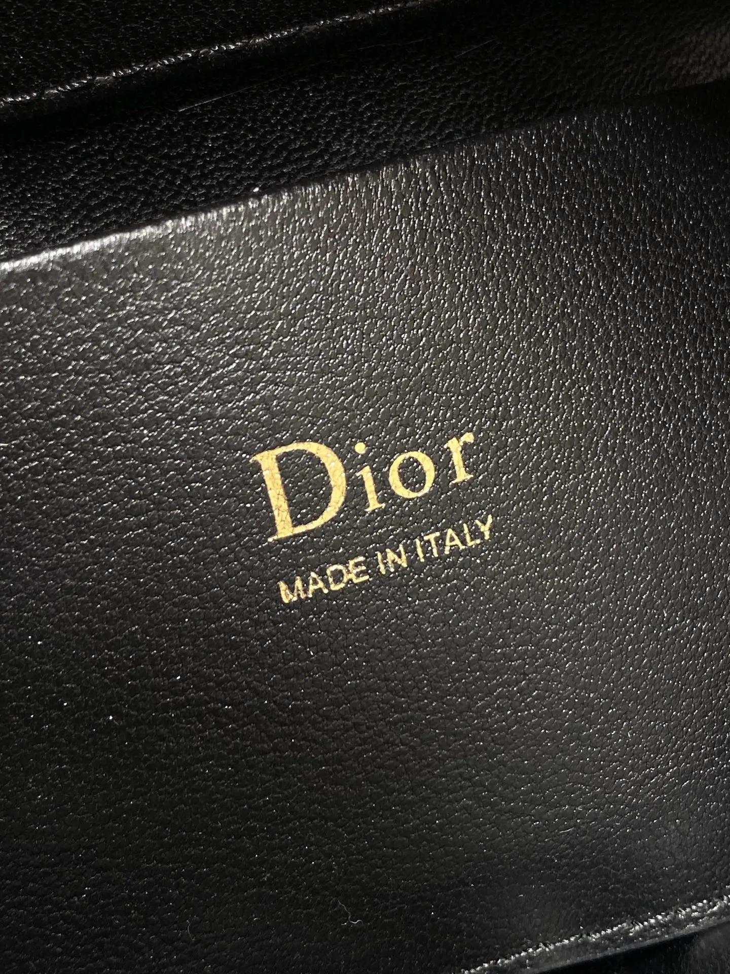 Dior 黑色羊皮包包 手提斜挎 手提包