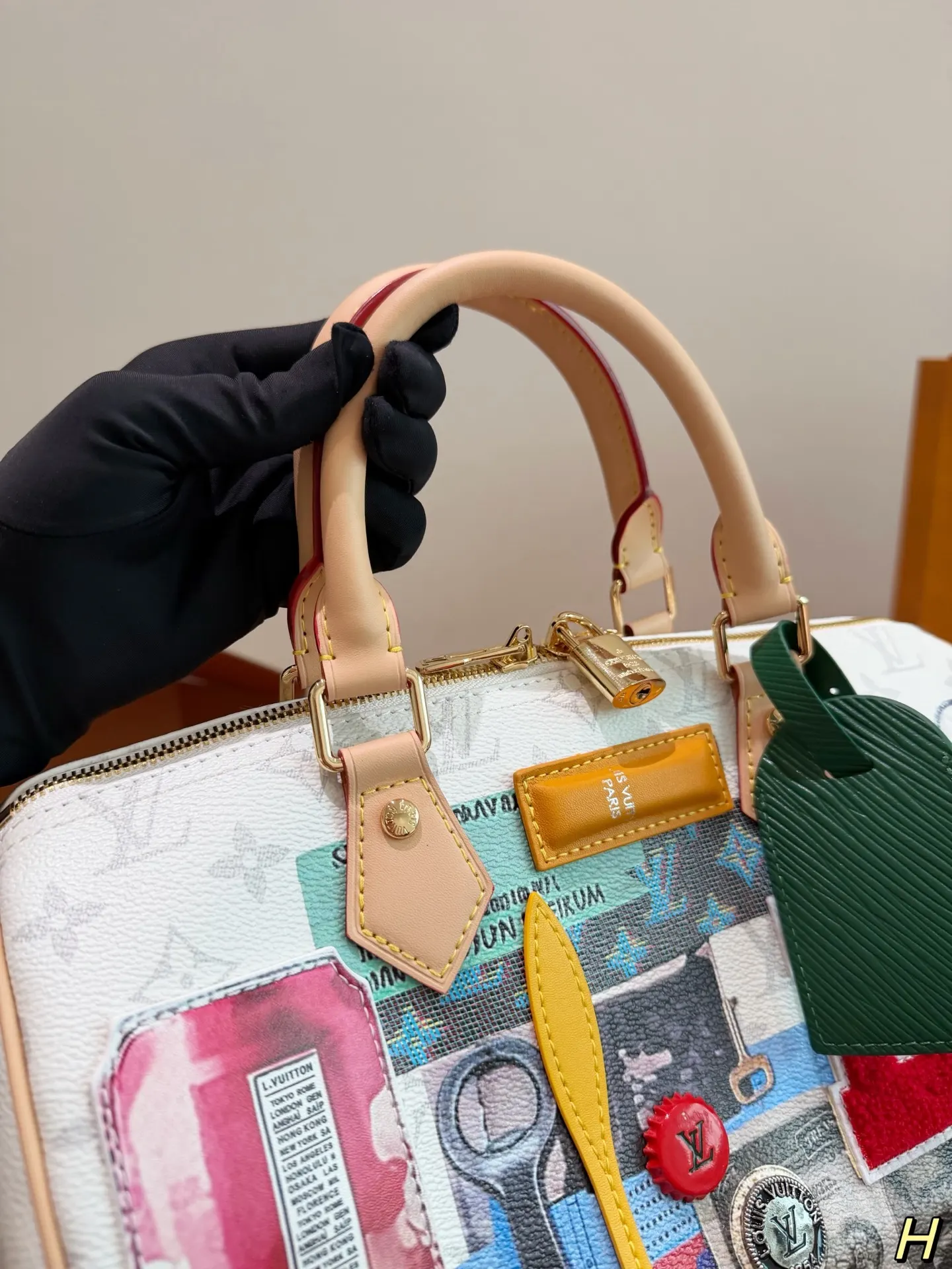 Louis Vuitton Speedy 米色 Monogram 手提包