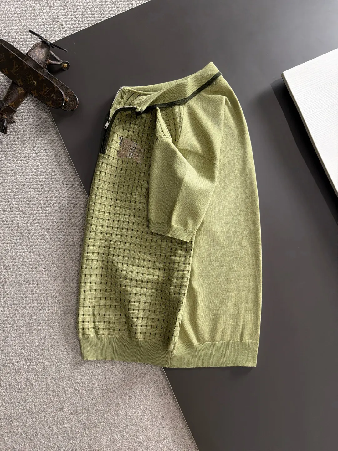 Burberry Embroidery Cotton Knitwear Textured Knit Image 7 Burberry Embroidery Cotton Knitwear Textured Knit Image 7