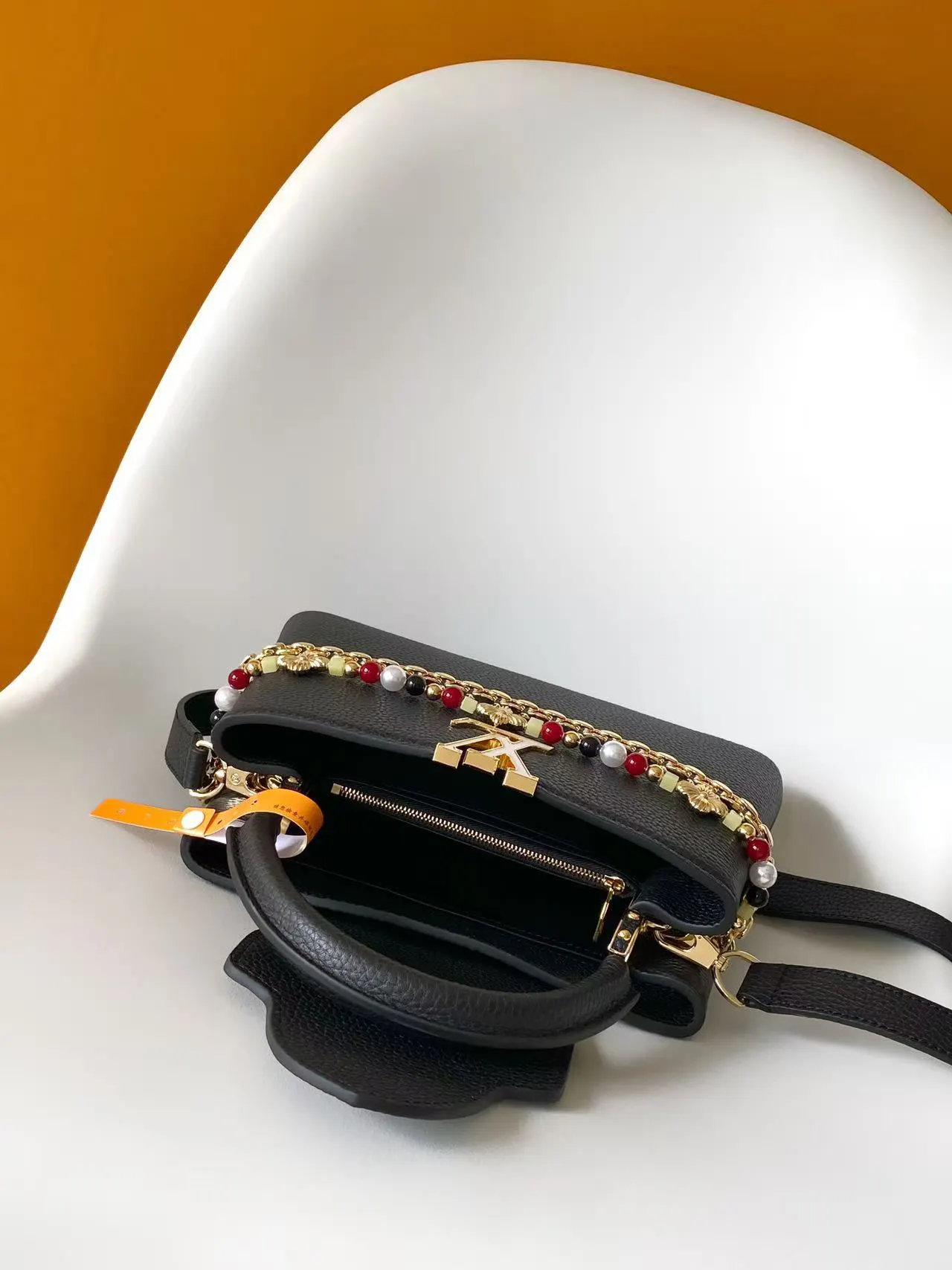 Louis Vuitton Black Brown Chain Bag Leather Image 9 Louis Vuitton Black Brown Chain Bag Leather Image 9