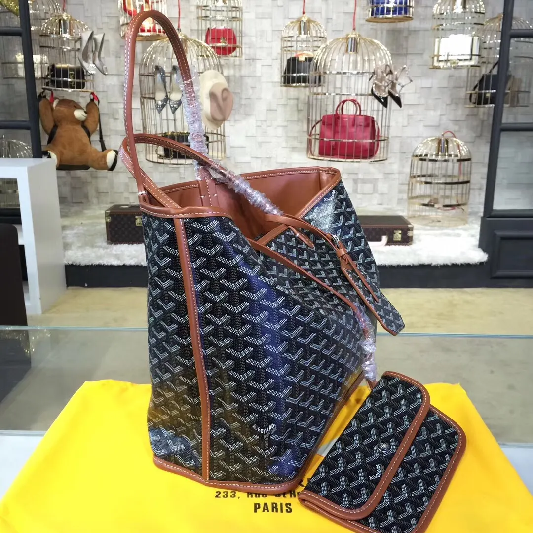 Goyard 戈雅 双面可用 充满法式优雅 订制Y字母涂鸦料 皮轻 旅行袋 大容量旅行款