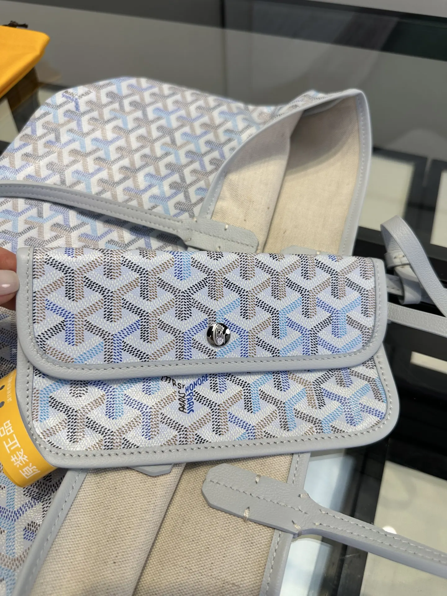 Goyard 戈雅 托特包购物袋 四季炫彩限定色 极地藍 大容量托特款
