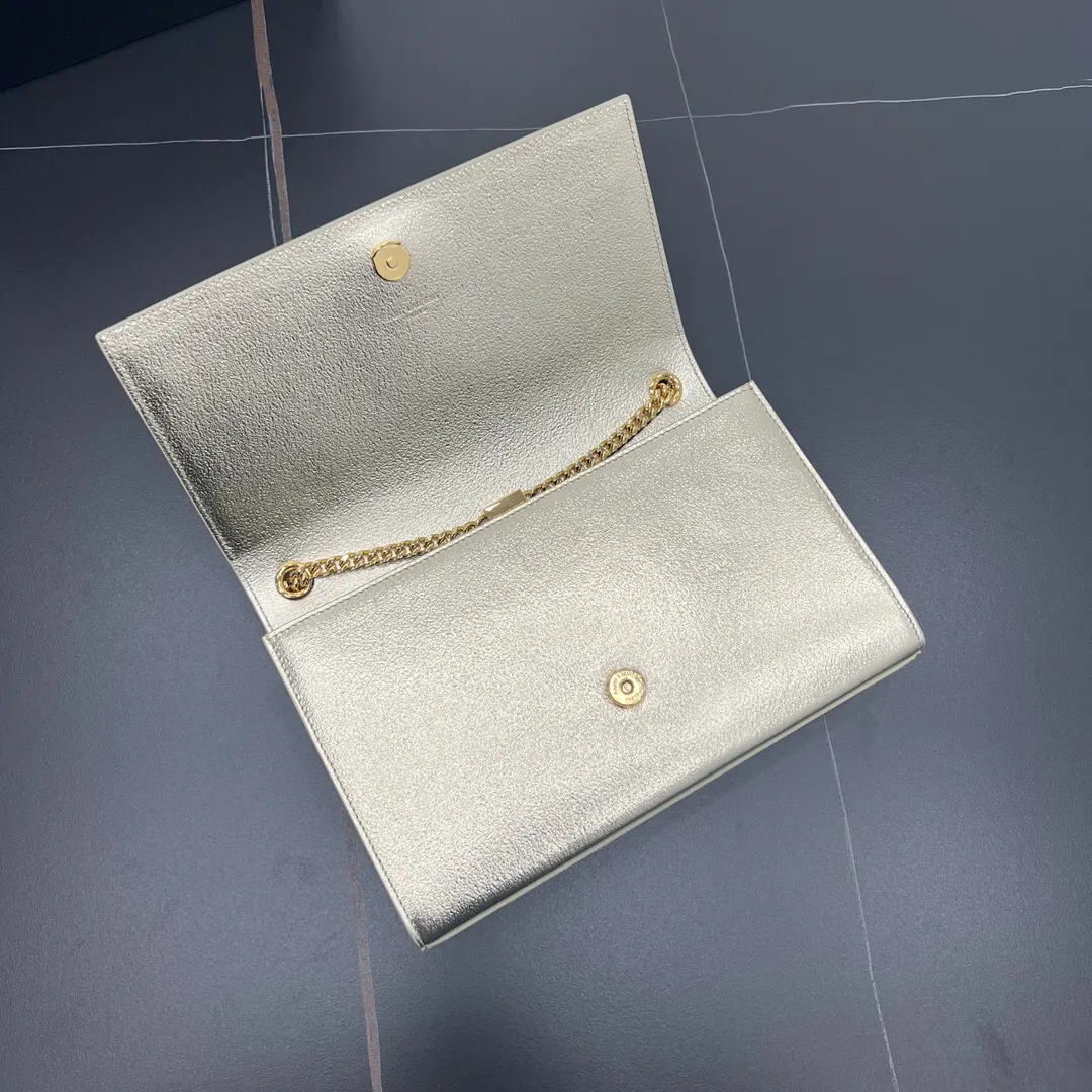 YSL 银色 金色 小牛皮 链条包 精致链条款