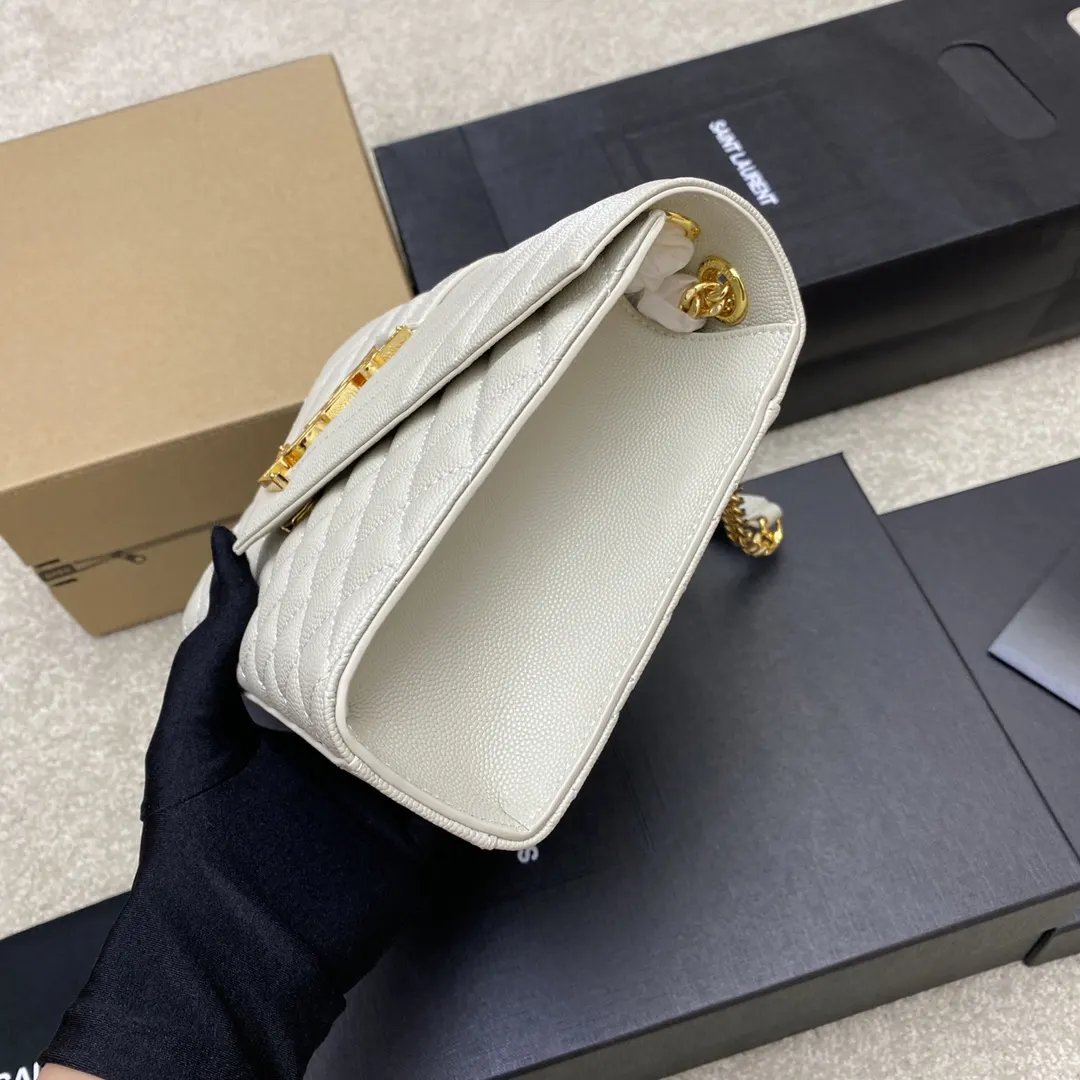 White Chain Bag Leather