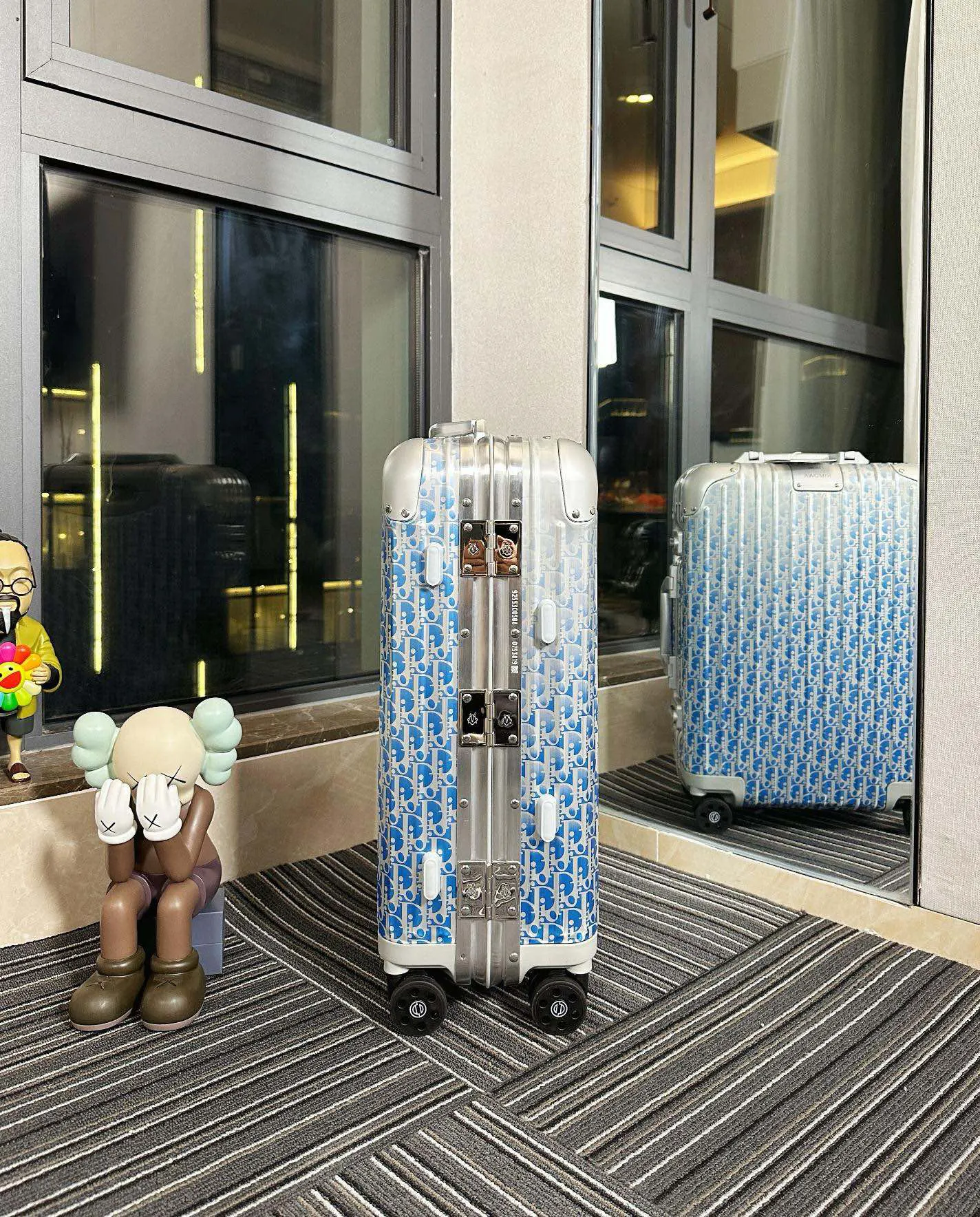 Dior 黑色 藍色 寸登机箱 行李箱 旅行拉杆款 輕便出行款