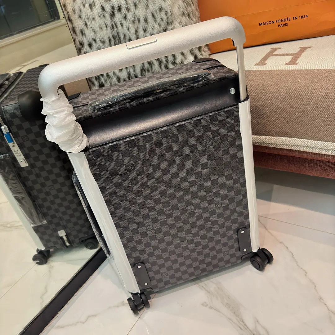 Louis Vuitton Gray Suitcase Travel Lightweight Canvas