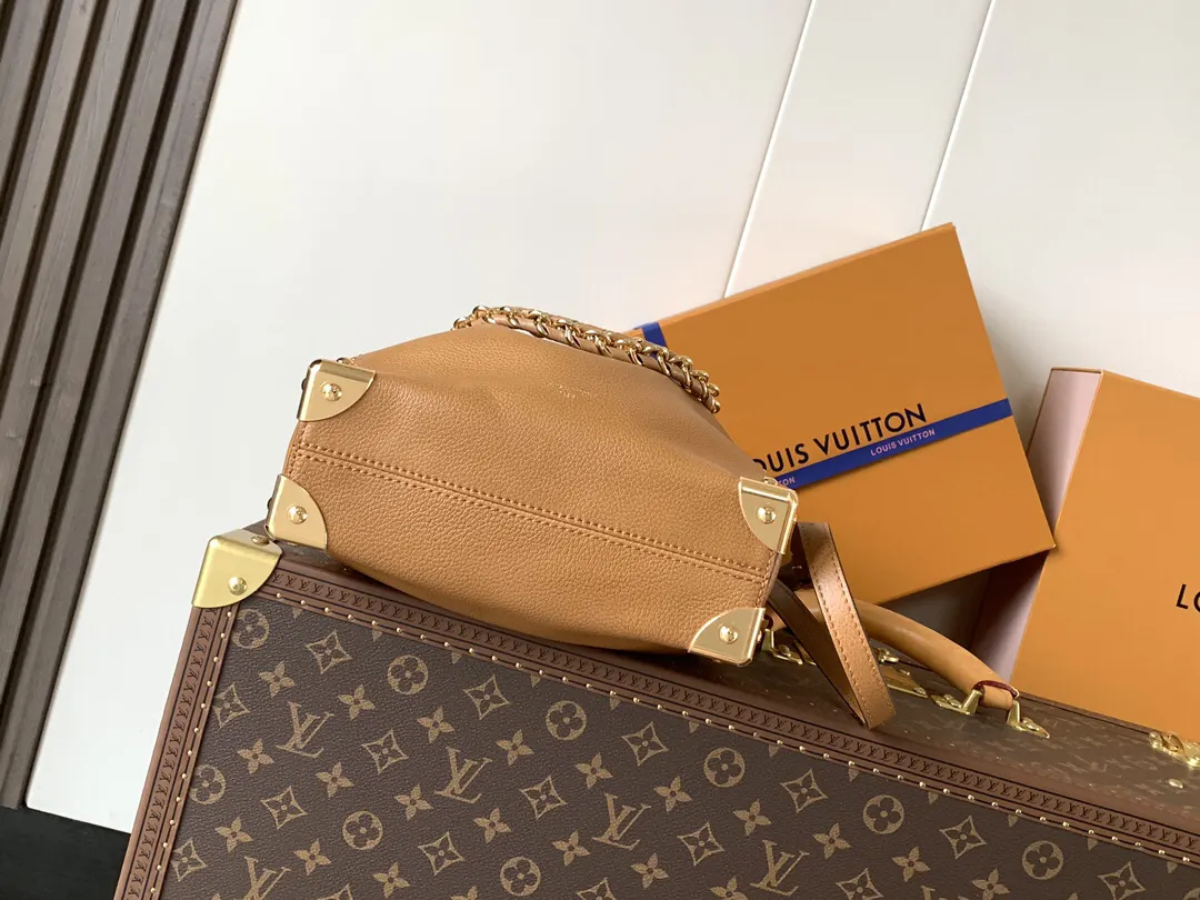Black Brown Chain Bag Leather