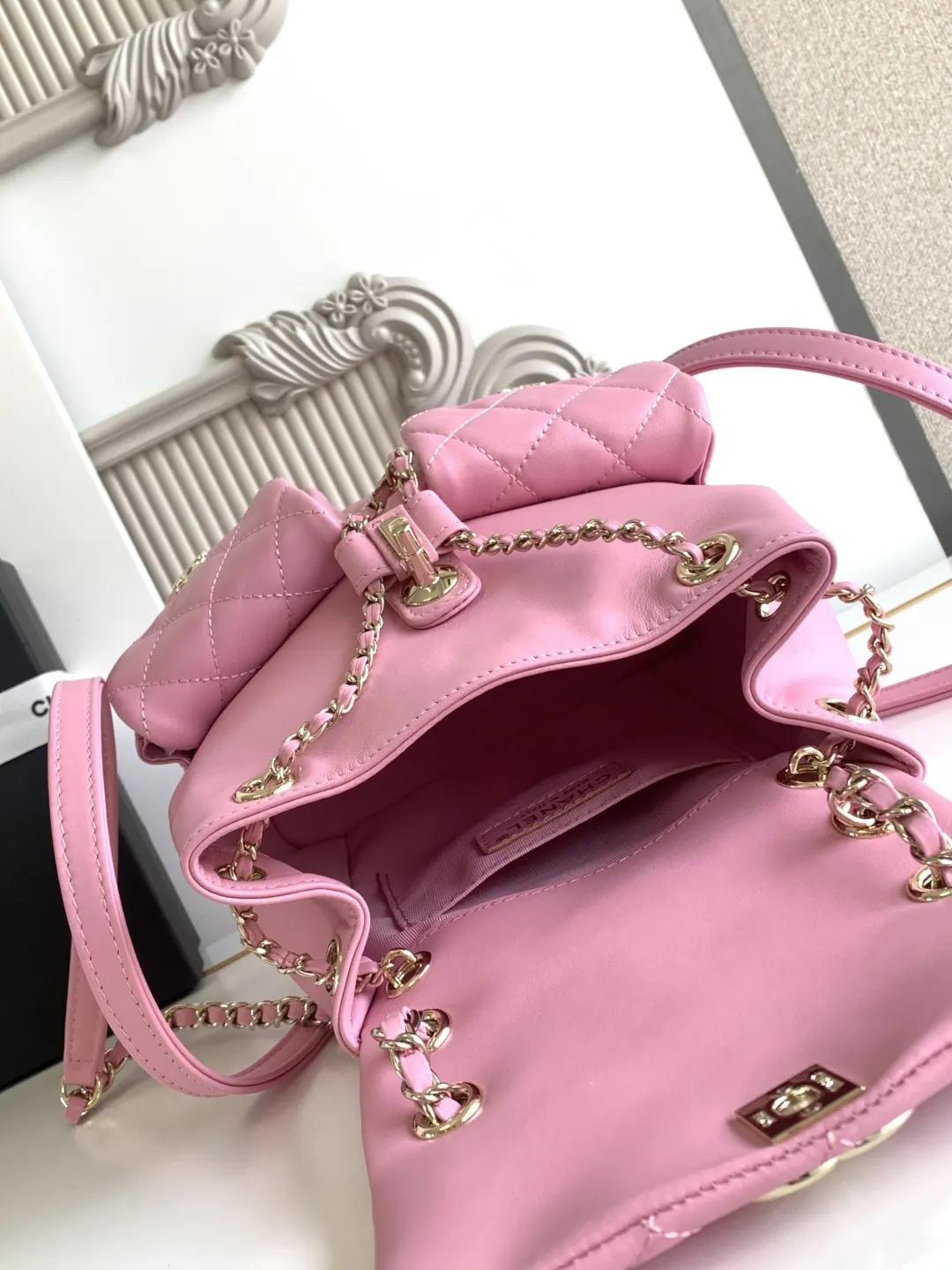CHANEL 小牛皮 雙肩包 实用雙肩款