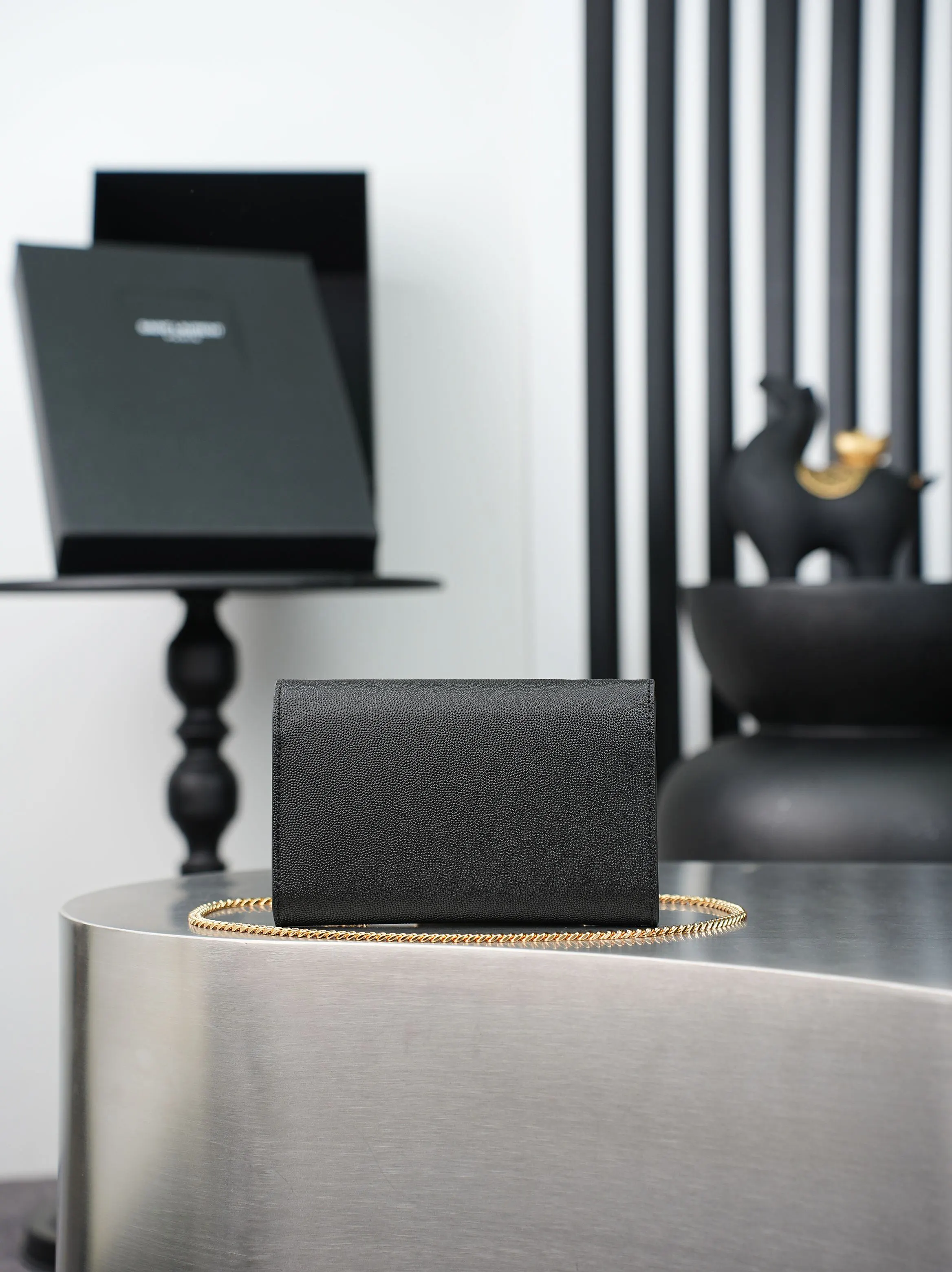 Black Chain Bag Leather