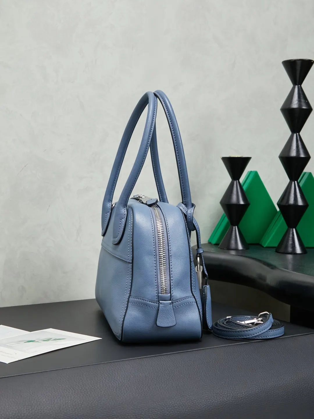 Blue Top Handle Bag Commuter