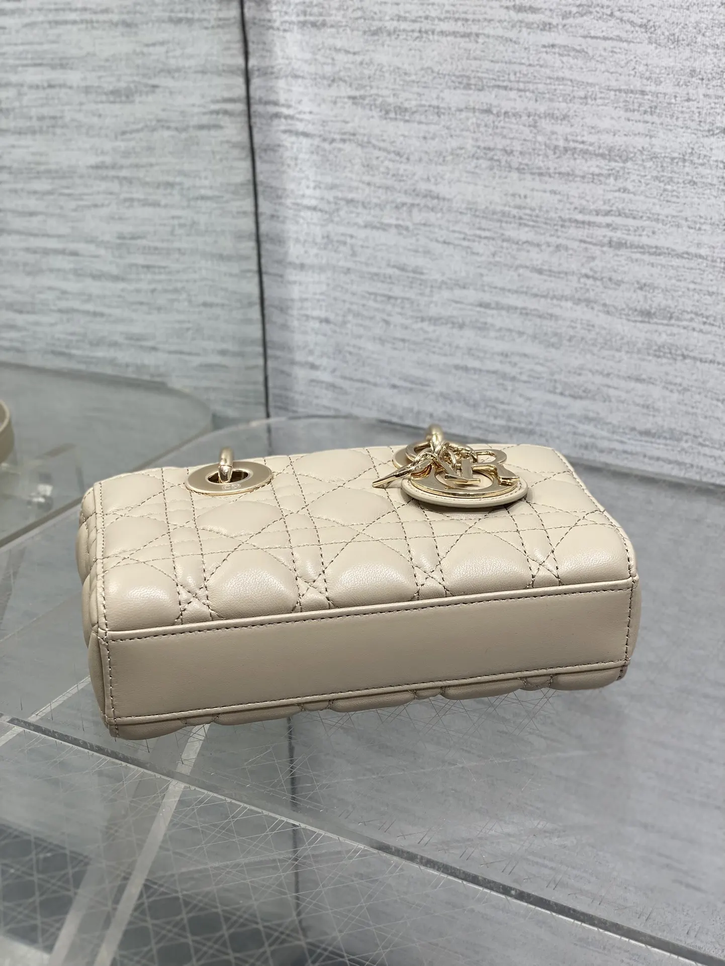Dior 羊皮 进口 羊皮横款戴妃包 皮内里 羊筋D jo 手提包 通勤手提款