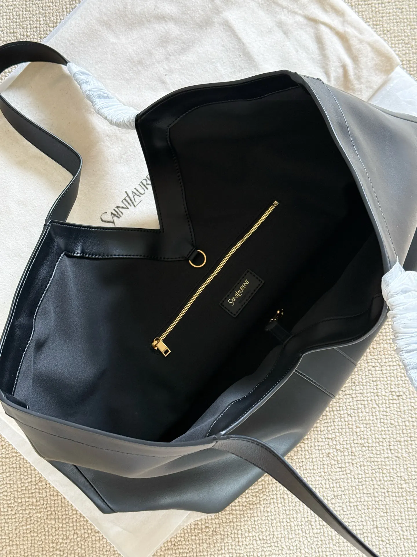 Black Tote Bag Leather