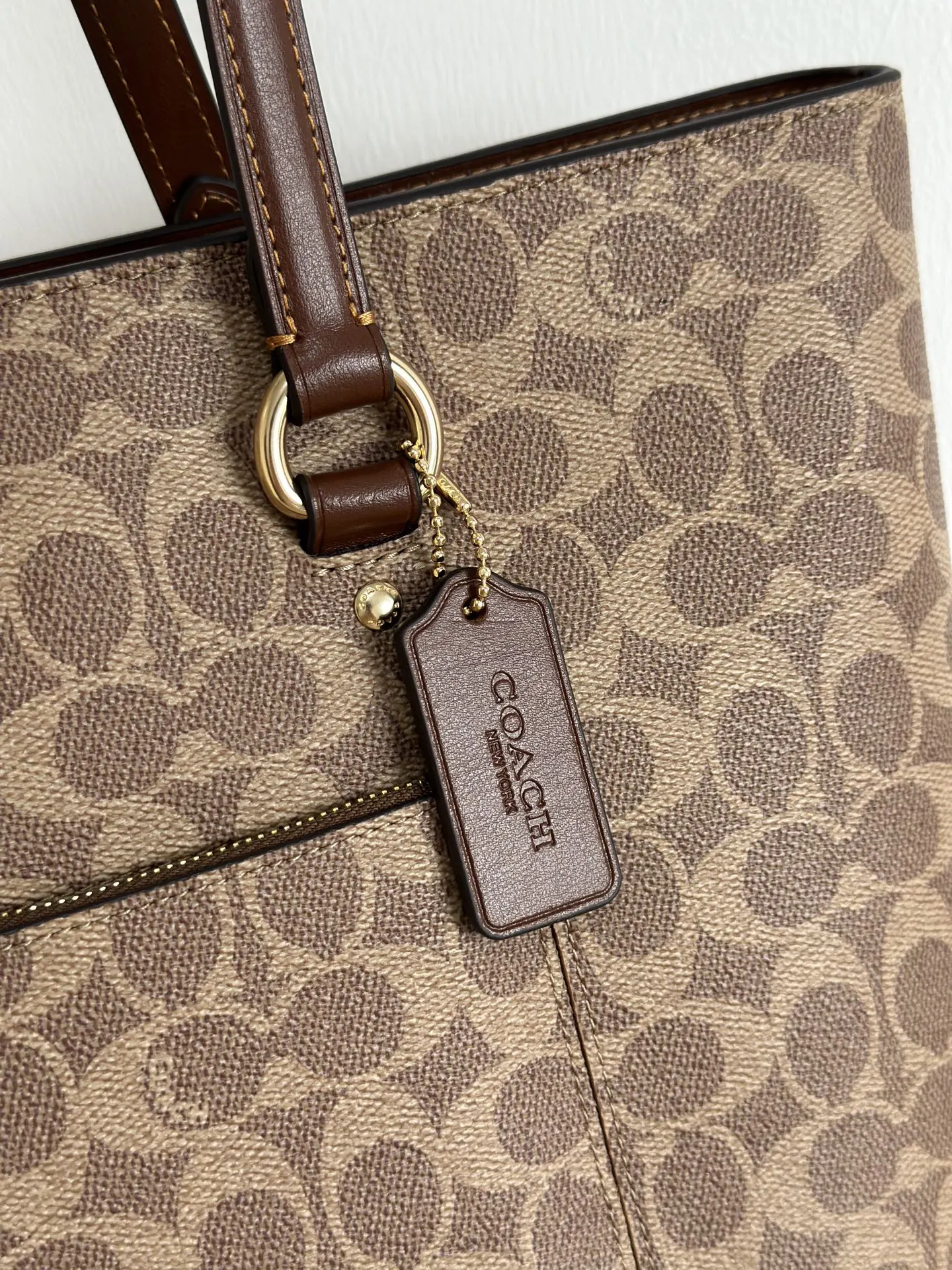 Monogram Tote Bag Leather