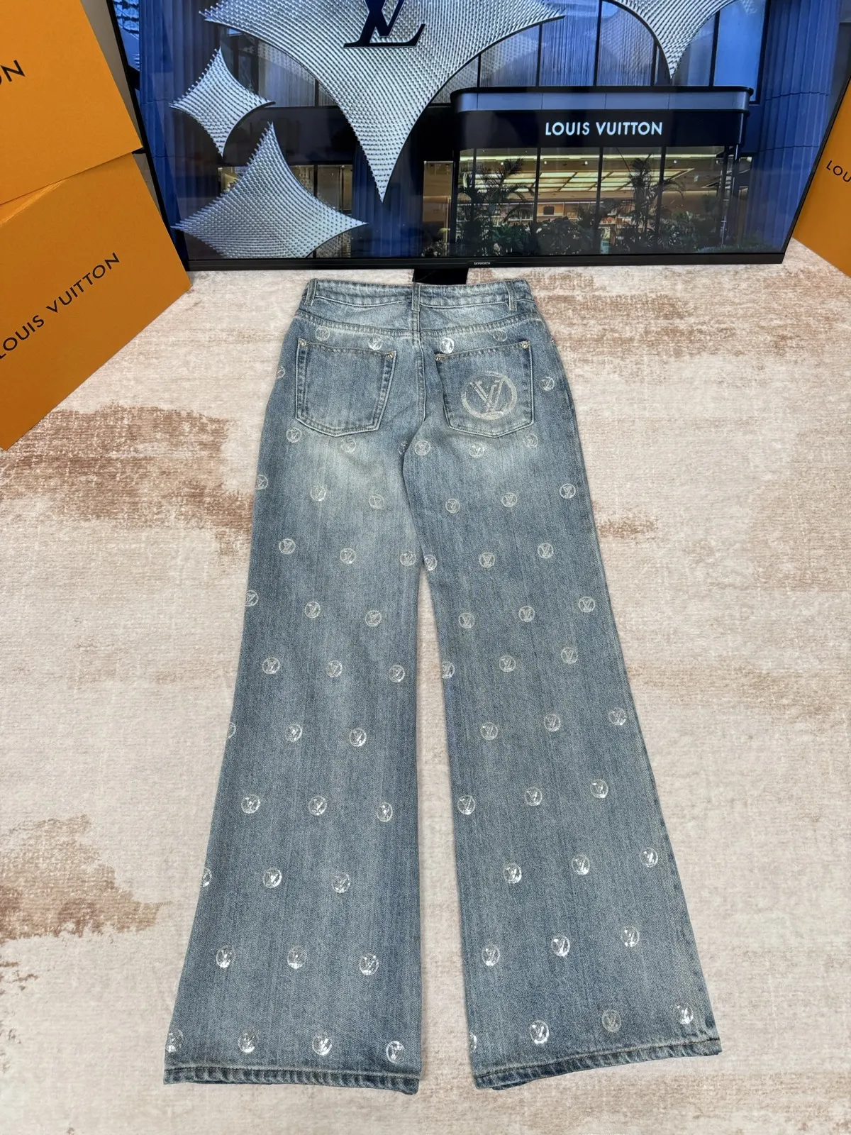 Louis Vuitton 蓝色 牛仔 裤子