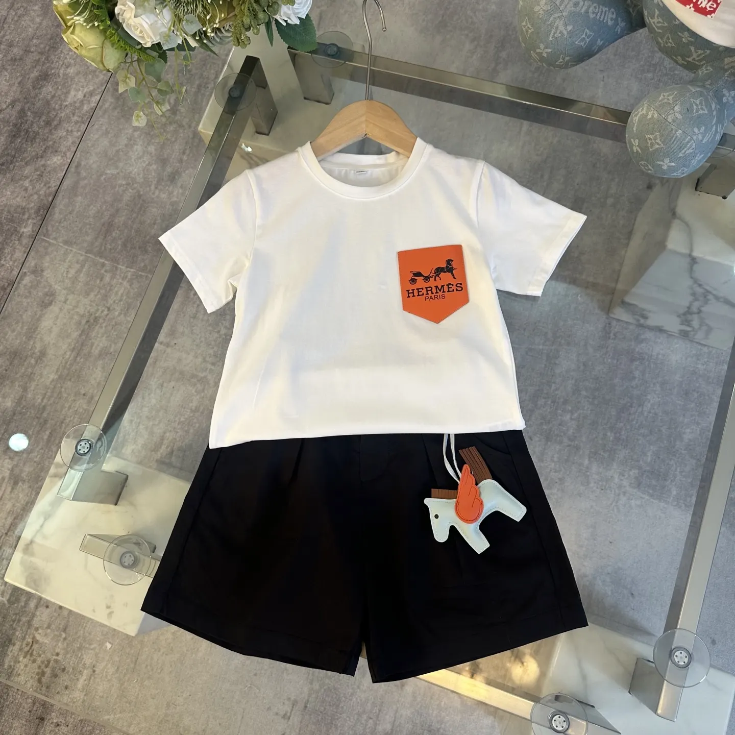 Hermès 儿童短袖休闲套装