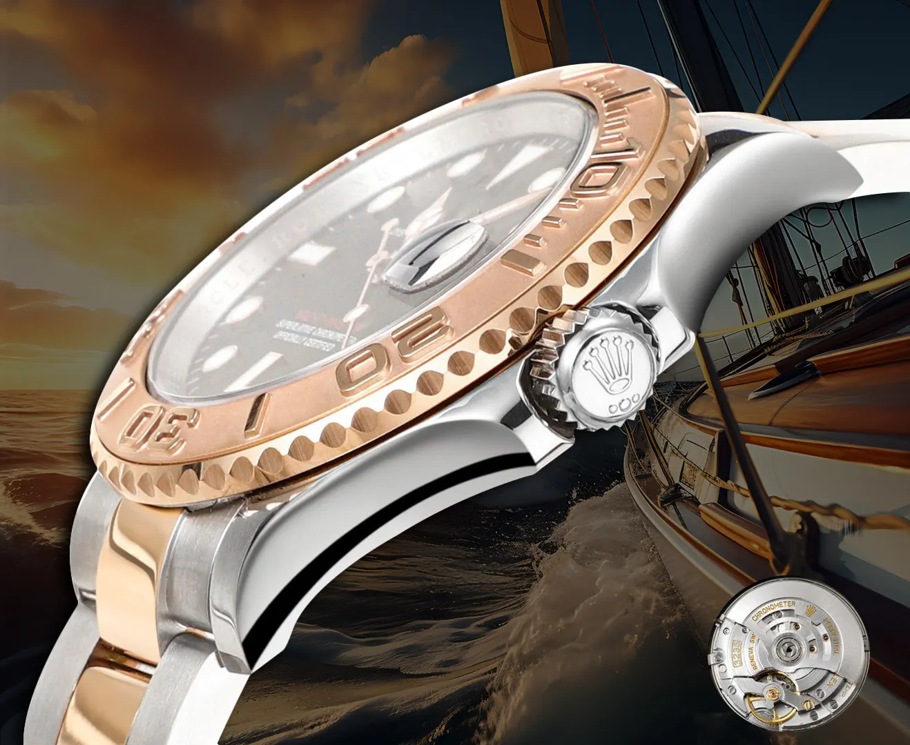 Rolex 藍色 劳力士游艇名仕型 系列 ① 定制 一体机 手錶 經典腕表款