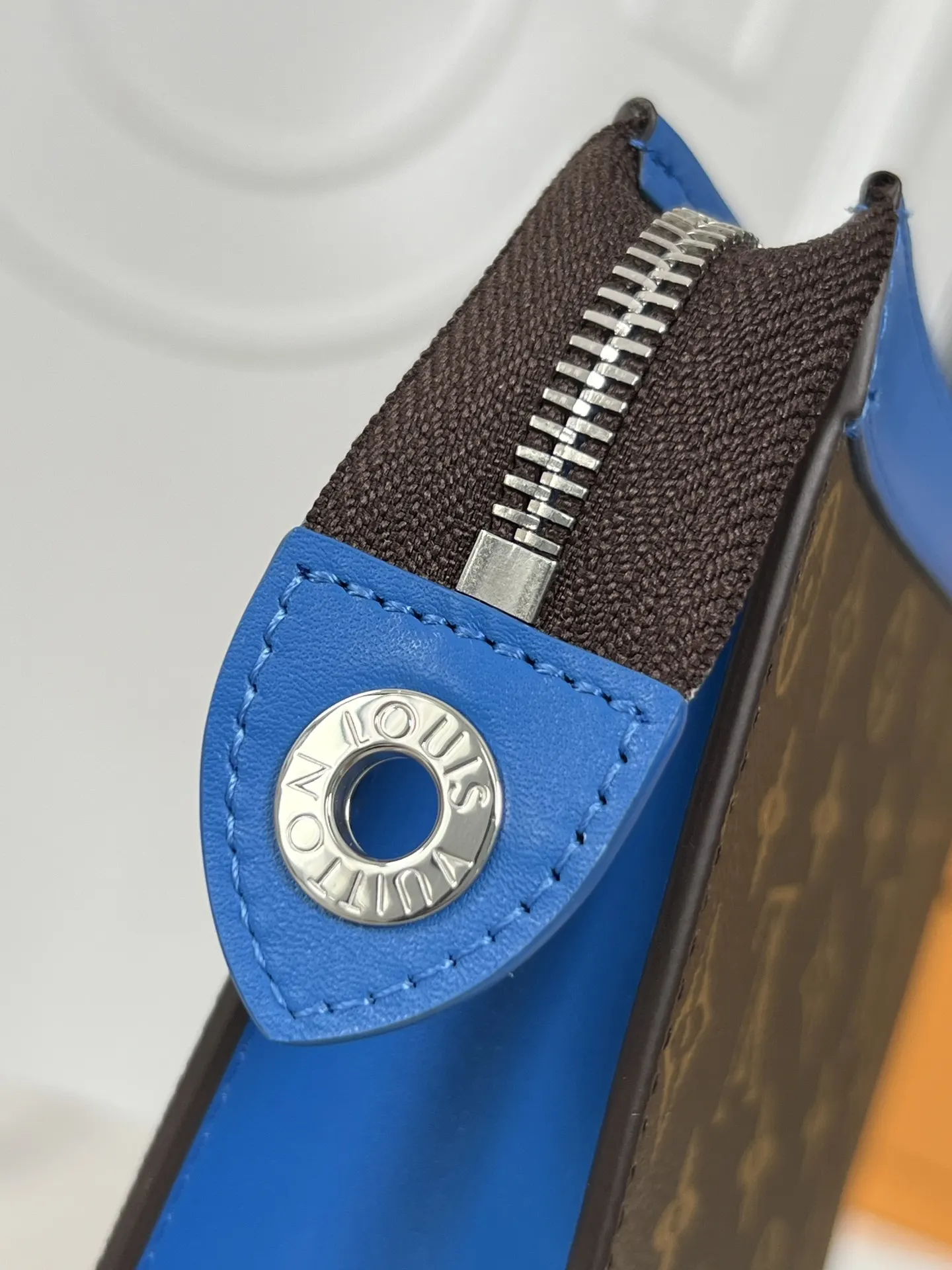 Blue Clutch Bag Leather