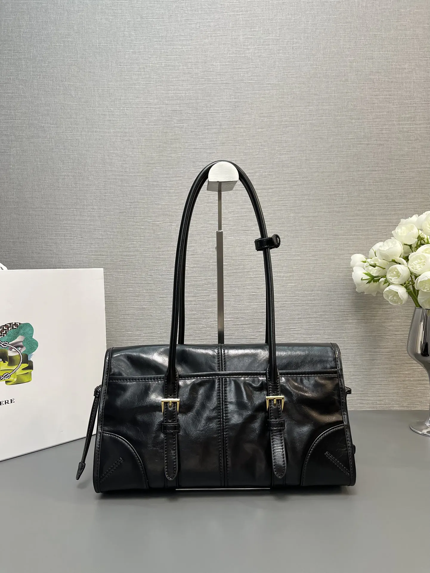PRADA 1BD376 皮革 三角标 手提包 日常通勤款