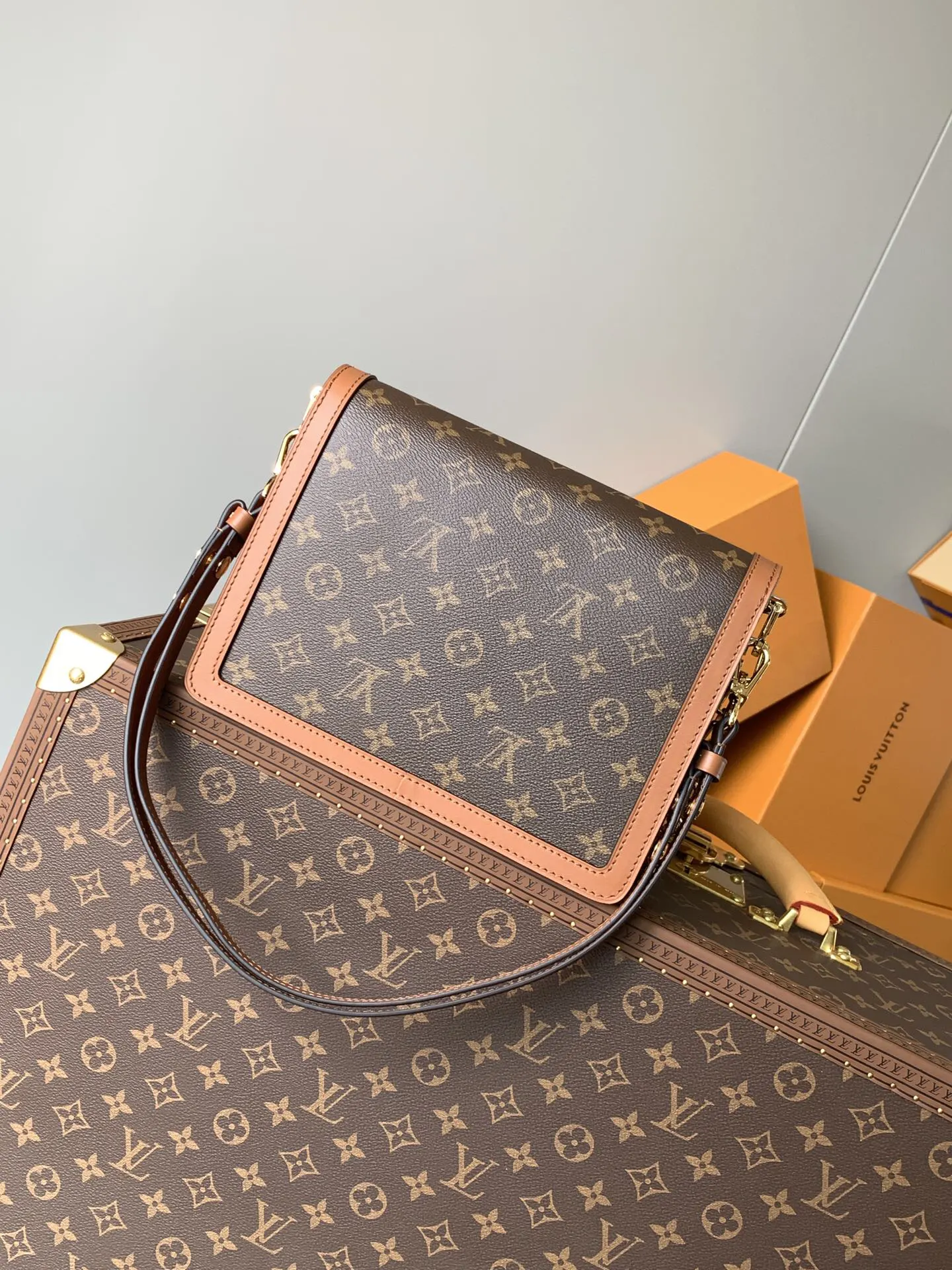 LV 帆布 将 Monogram 帆布与 Re 腋下包 复古腋下背款