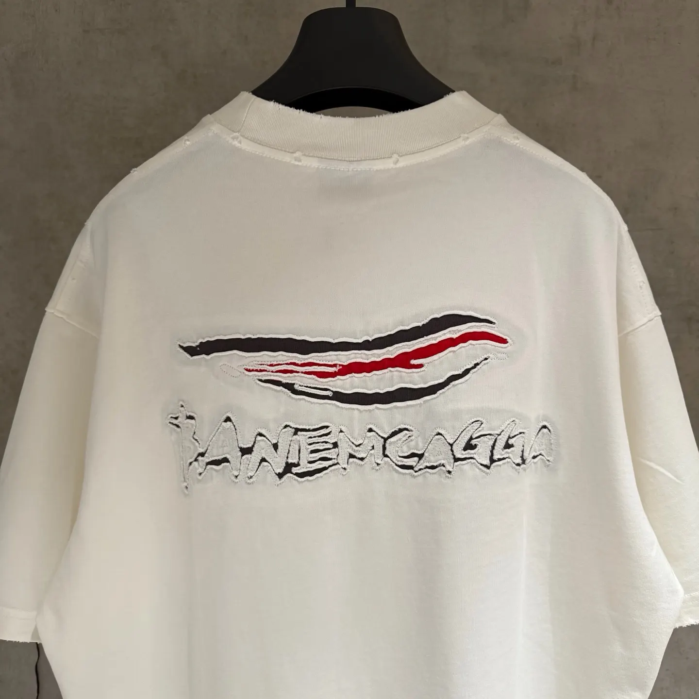 Balenciaga 25Ss Embroidery Cotton Short Sleeve T-Shirt Street