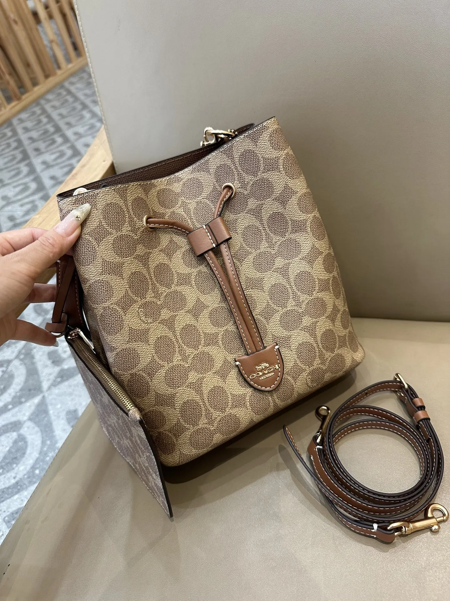 Monogram Hobo Shoulder Bag Vintage