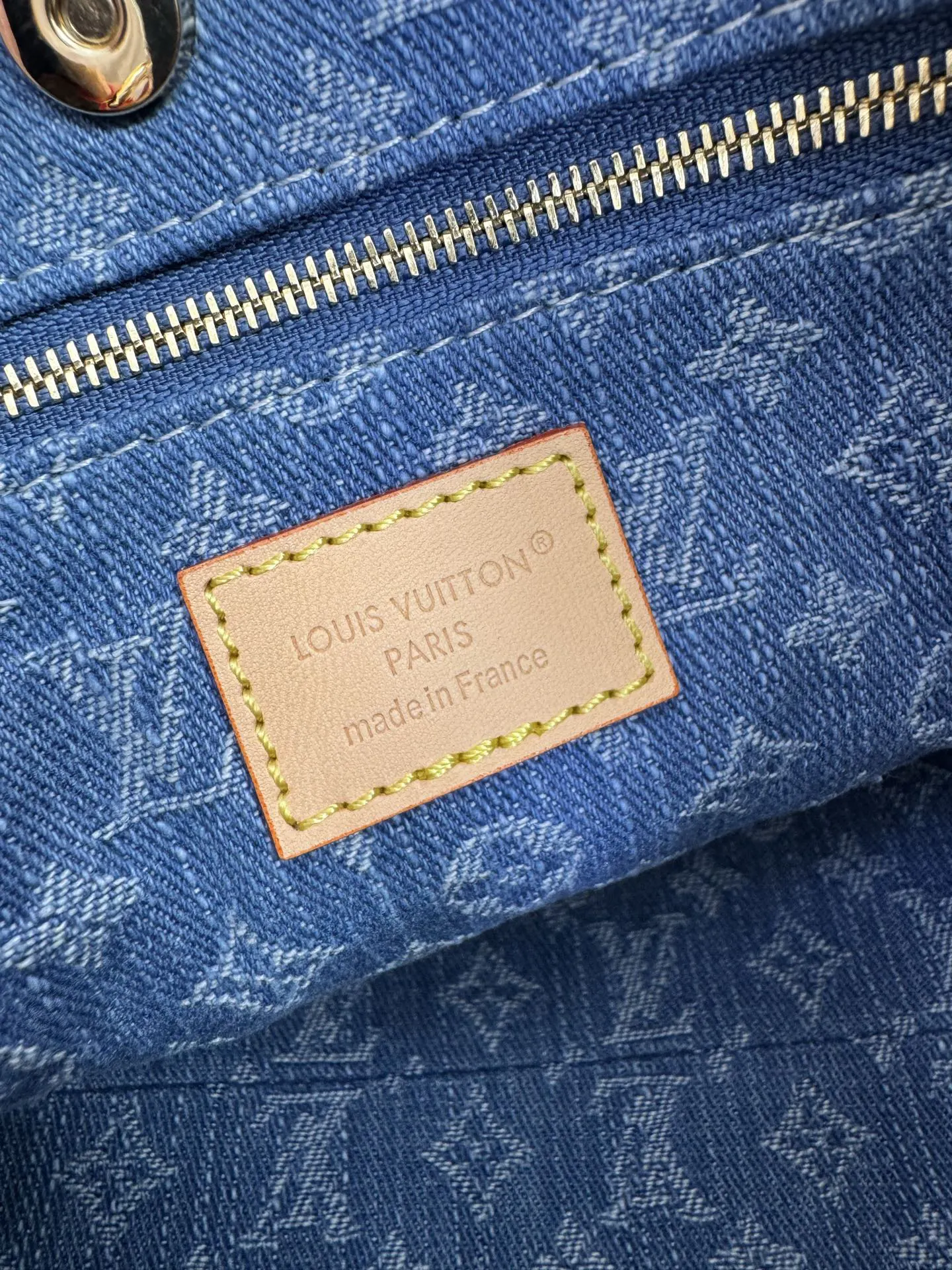 Louis Vuitton 藍色 皮革 手提包