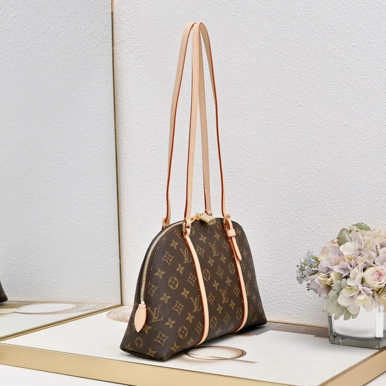 Monogram Organizer Pouch Travel Leather